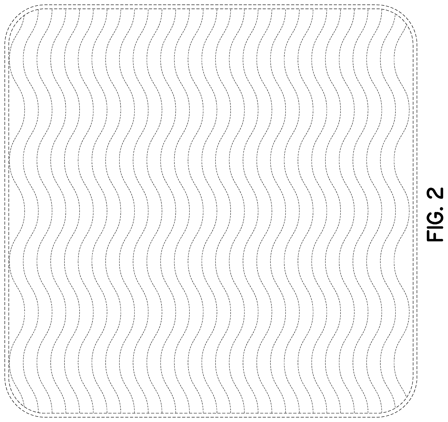 Patent USD1125540 Figure 2 – Incontinence pad with patterned surface