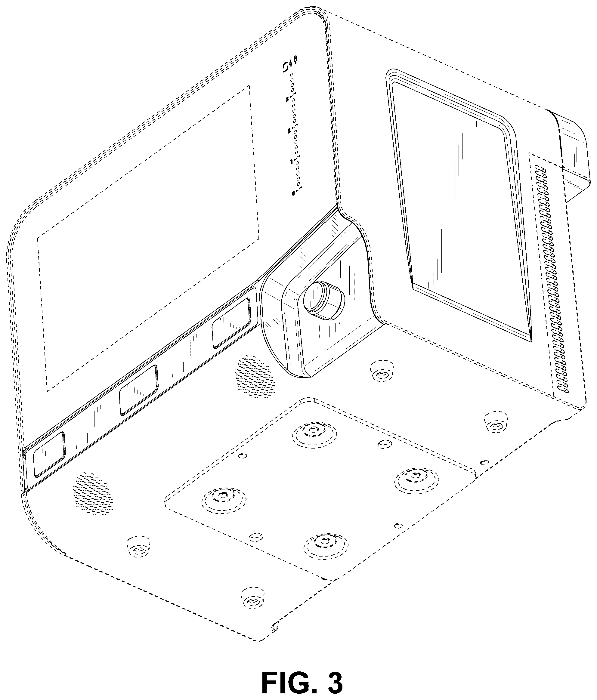 Patent USD1125554 Figure 3 – Console for an extracorporeal membrane oxygenation machine
