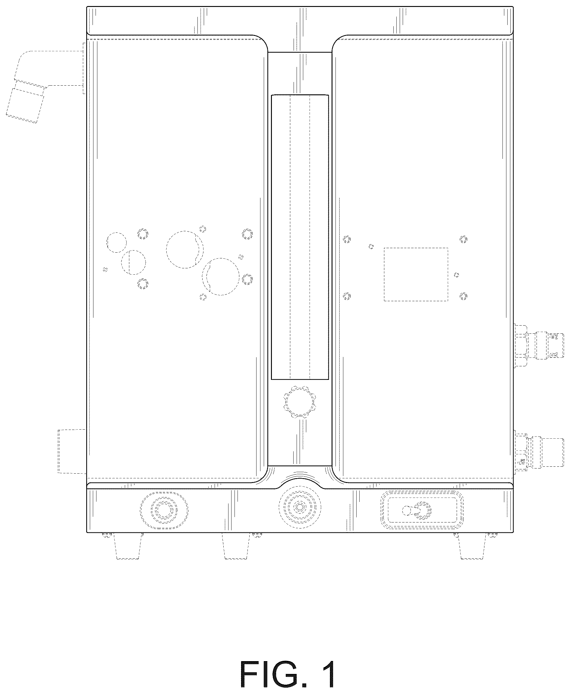 Patent USD1125558 Figure 1 – Shelf for a veterinary anesthesia machine