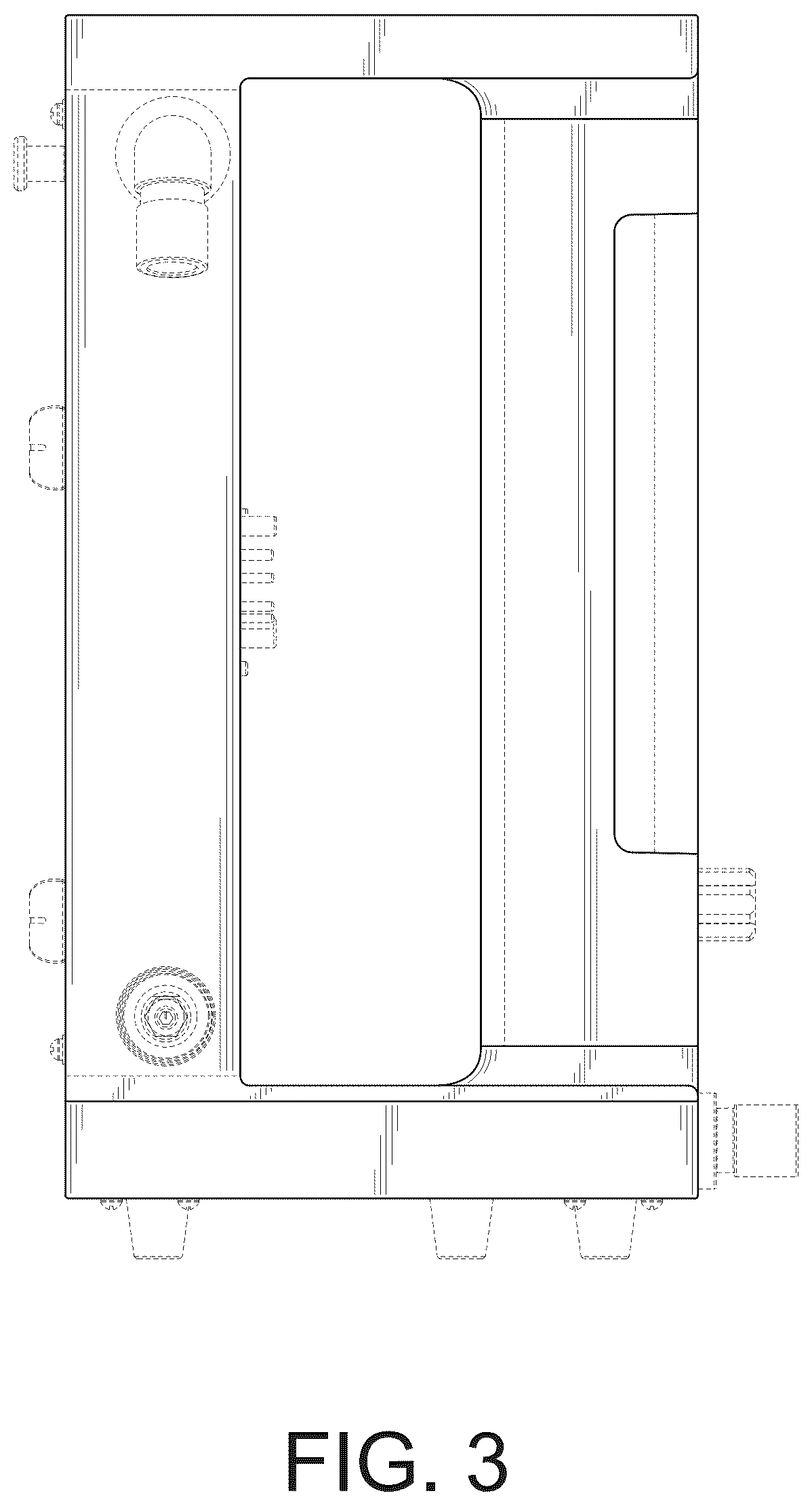 Patent USD1125558 Figure 3 – Shelf for a veterinary anesthesia machine