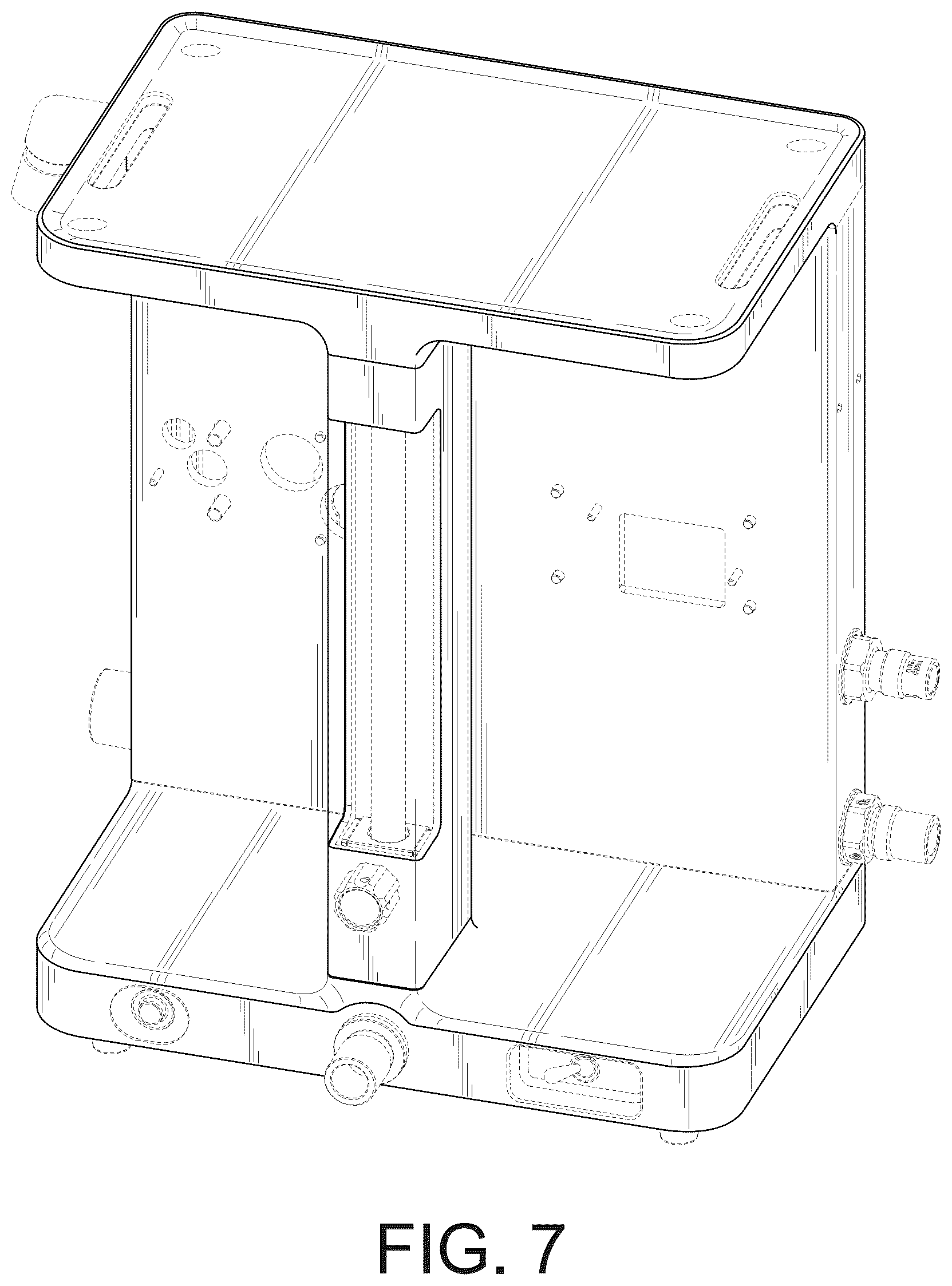 Patent USD1125558 Figure 7 – Shelf for a veterinary anesthesia machine