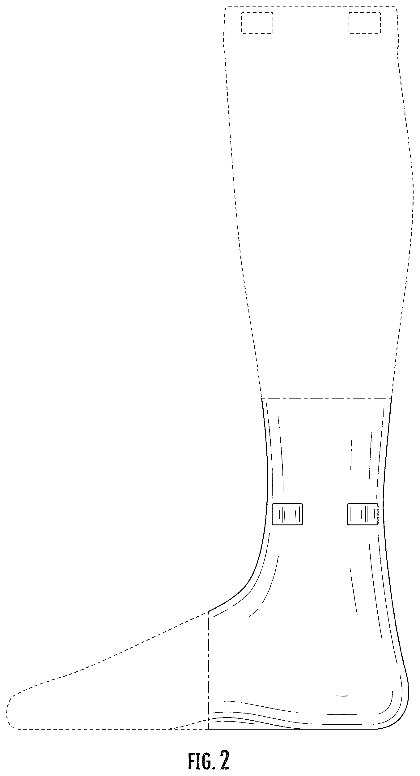 Patent USD1125561 Figure 2 – Compression stocking