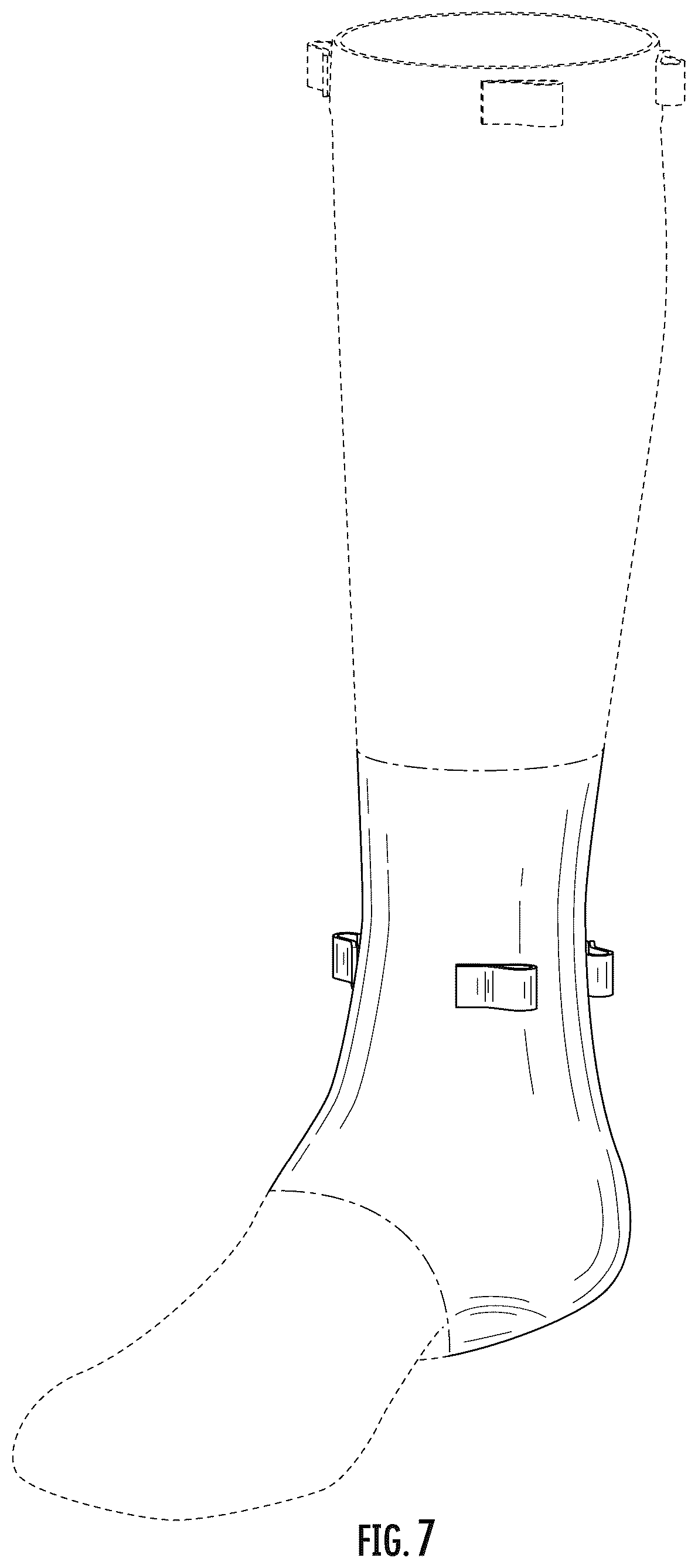 Patent USD1125561 Figure 6 – Compression stocking