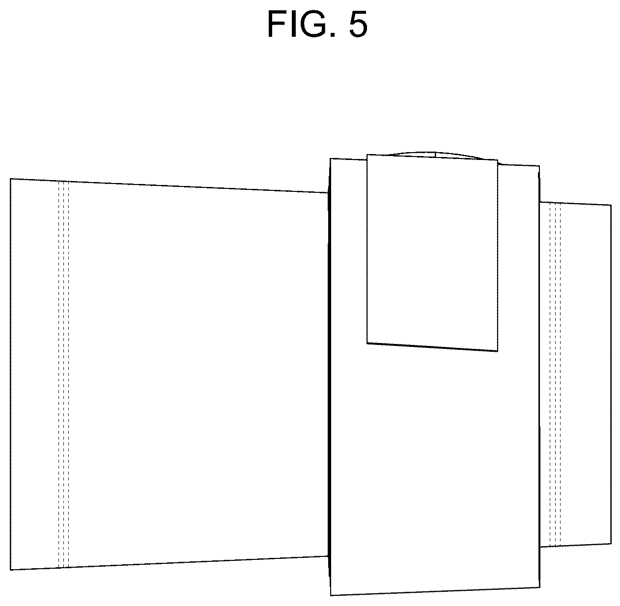 Patent USD1125565 Figure 5 – Compression sleeve having strap