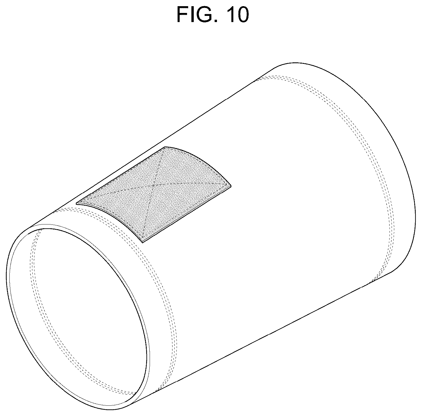 Patent USD1125565 Figure 10 – Compression sleeve having strap