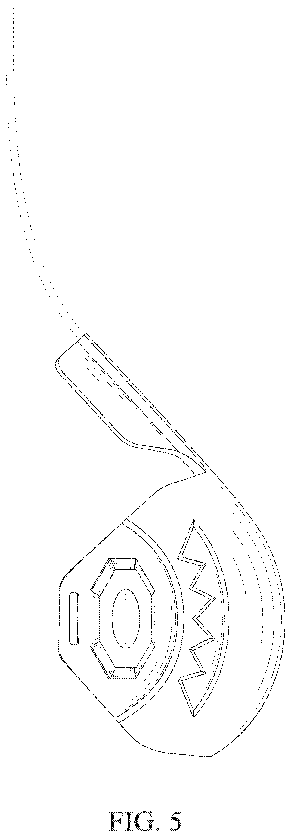 Patent USD1125573 Figure 5 – Physiotherapy instrument