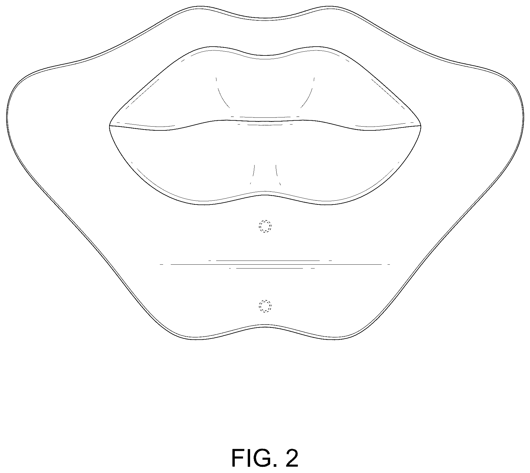 Patent USD1125580 Figure 2 – Light therapy device for lip