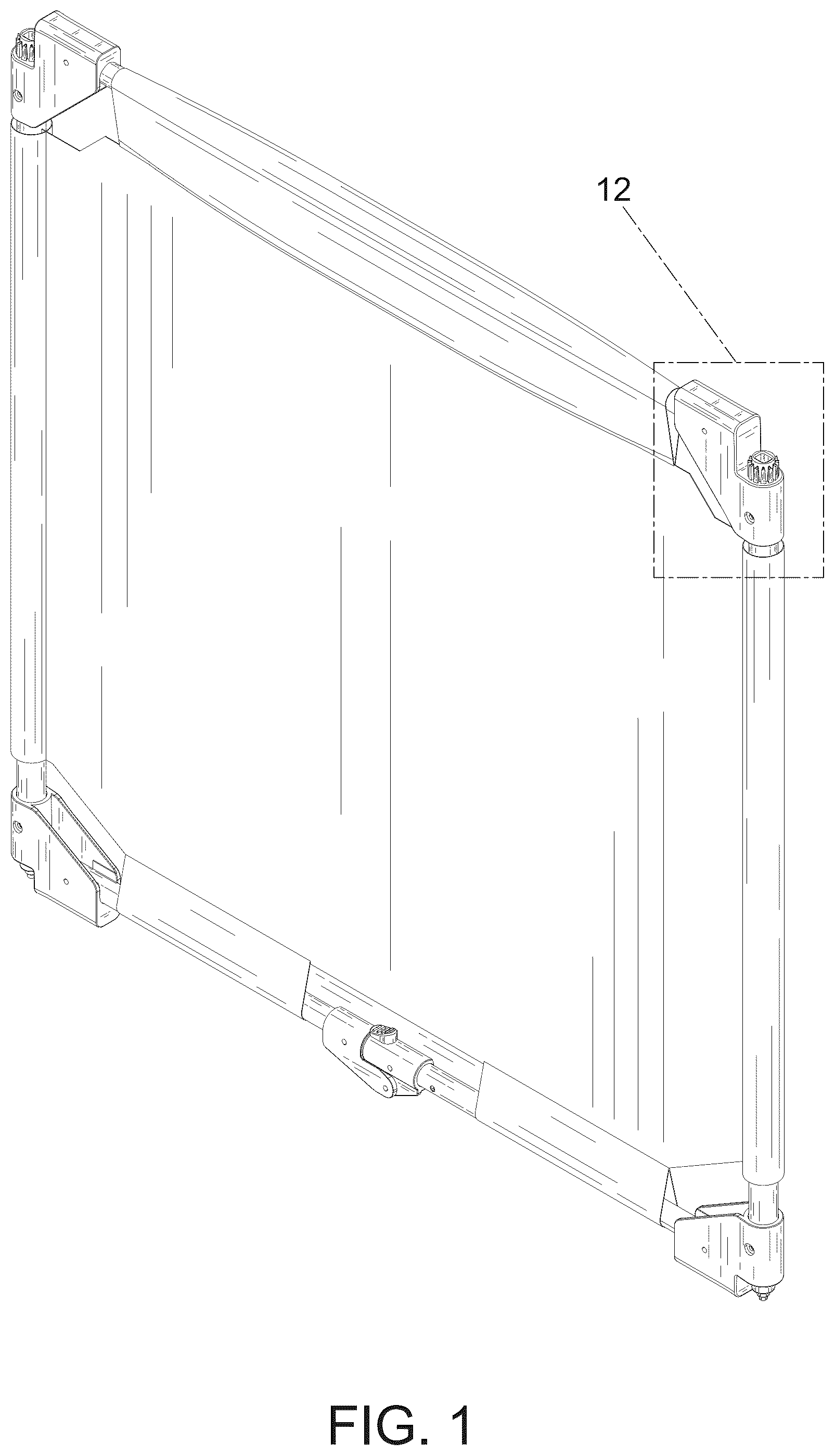 Patent USD1125599 Figure 1 – Fence