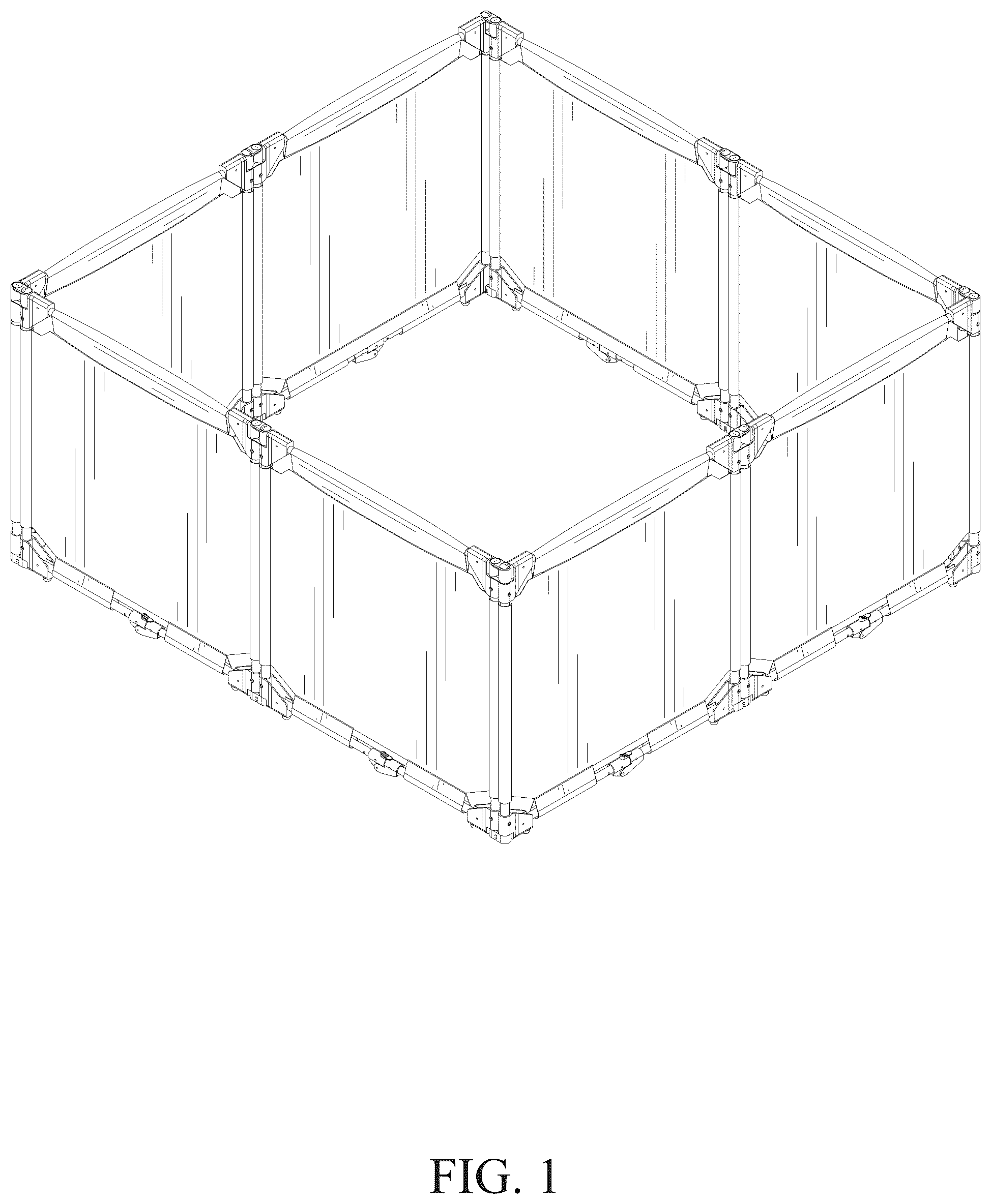 Patent USD1125600 Figure 1 – Fence