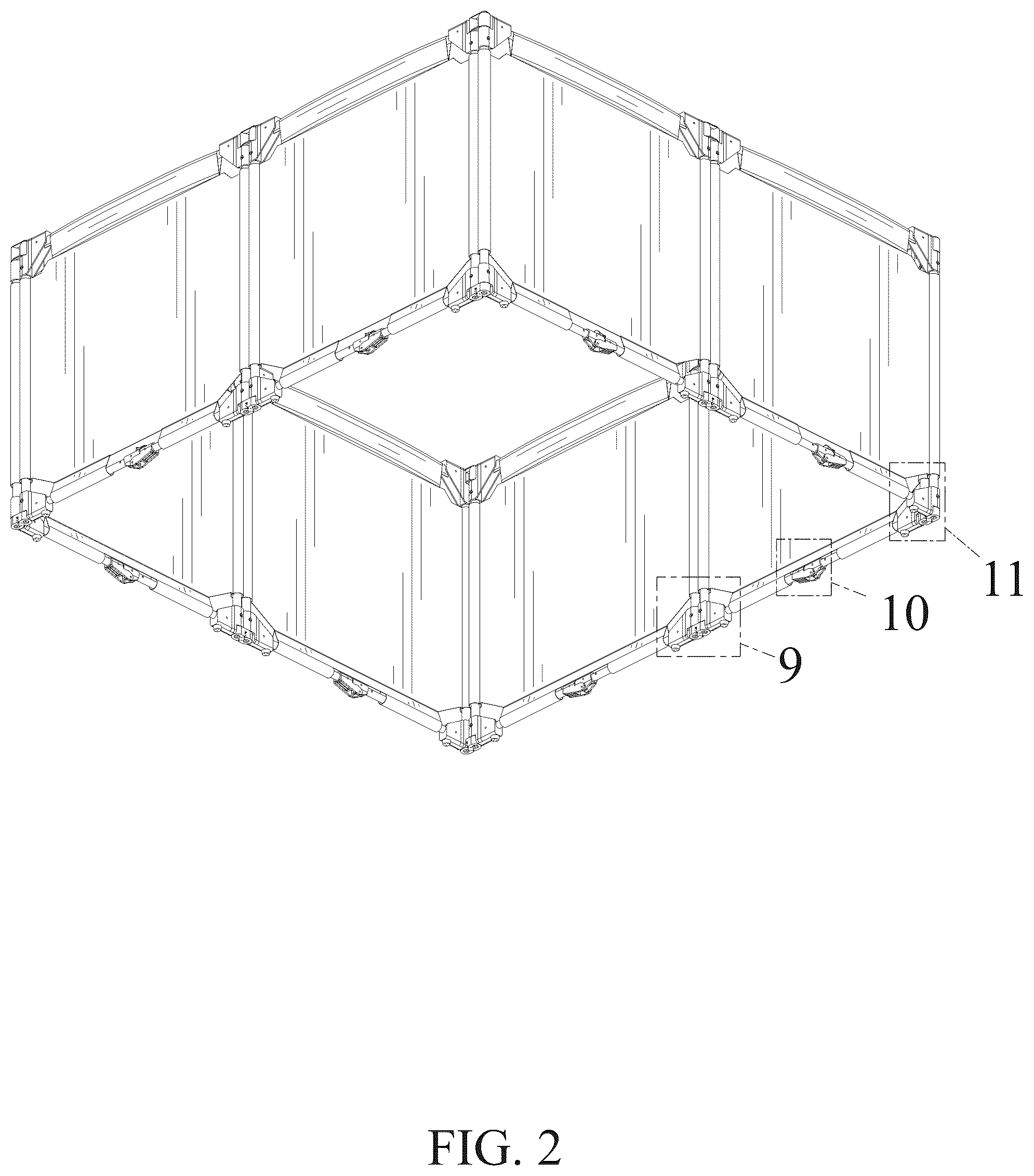 Patent USD1125600 Figure 2 – Fence
