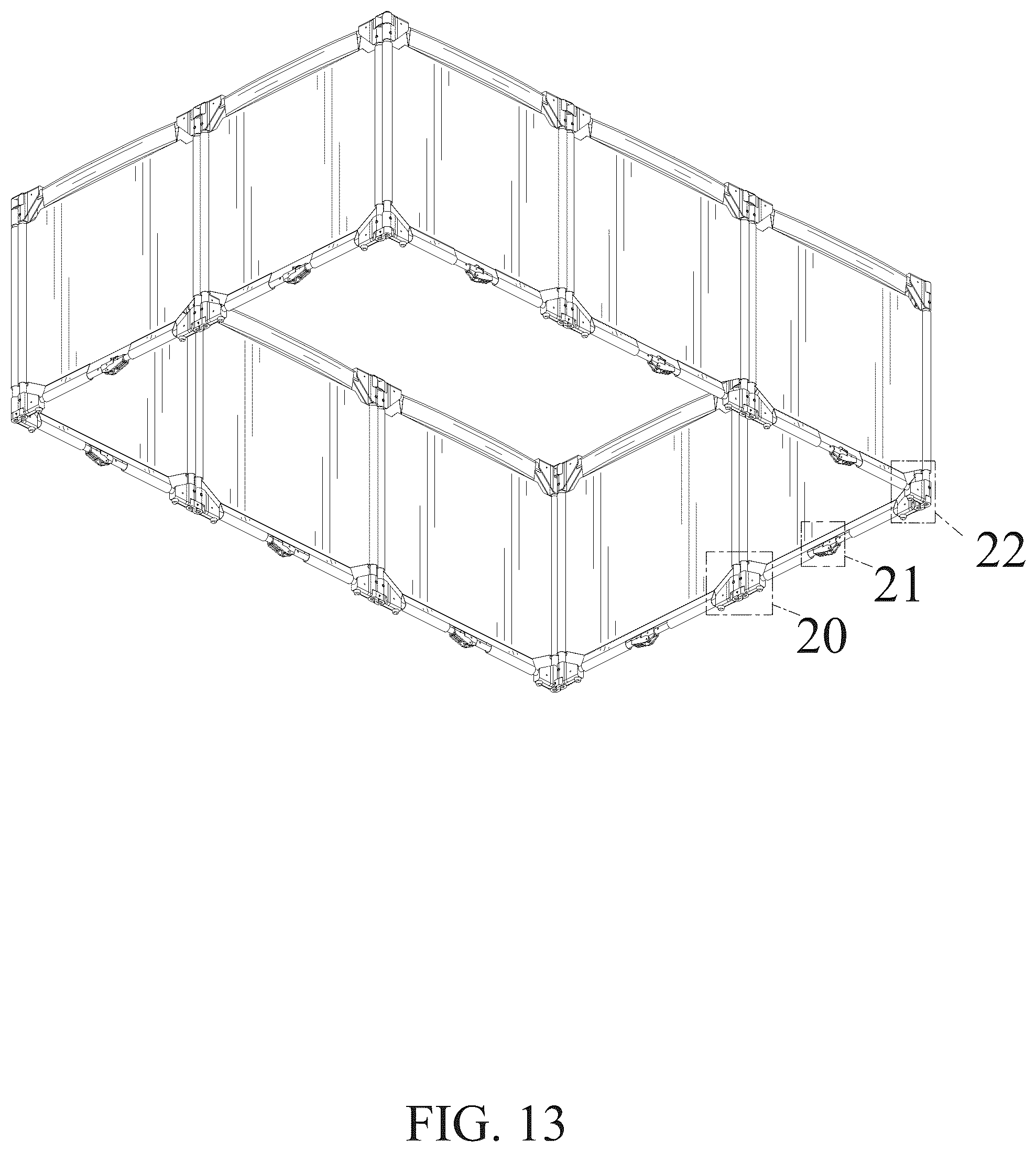 Patent USD1125600 Figure 13 – Fence