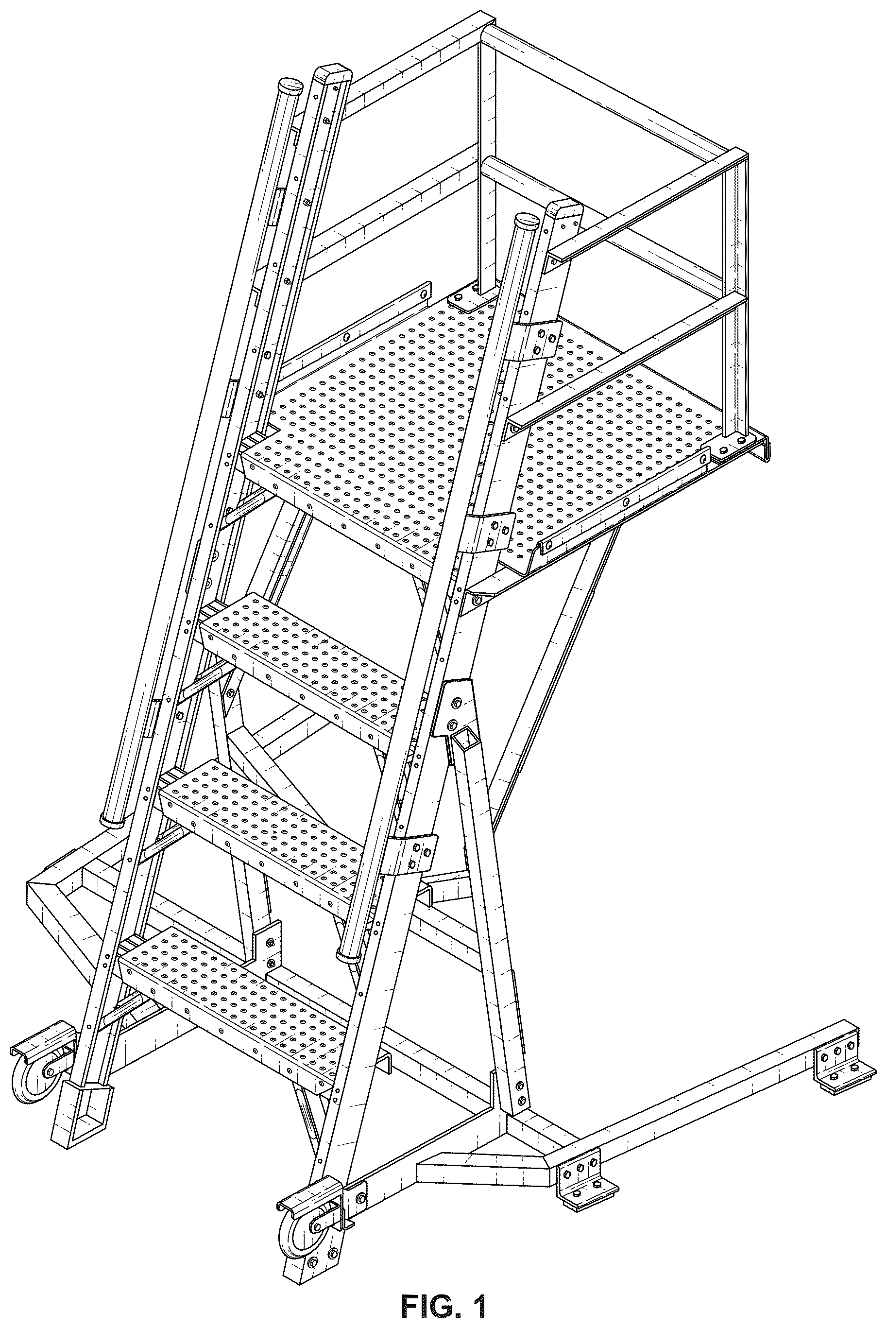 Patent USD1125605 Figure 1 – Ladder