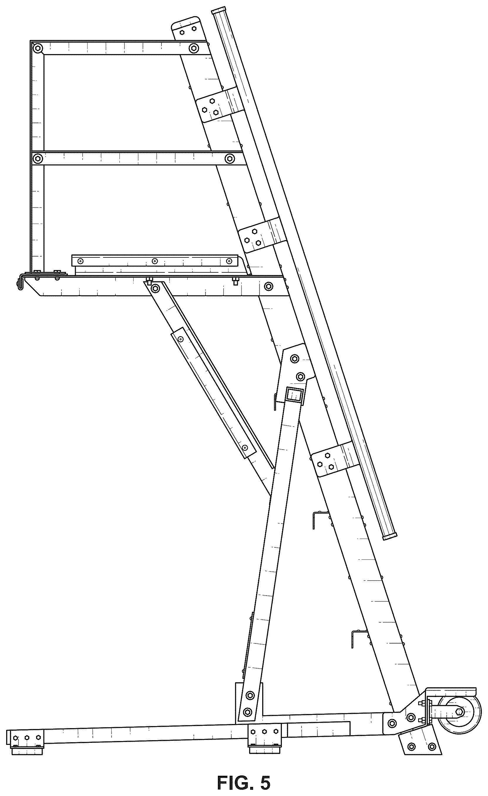 Patent USD1125605 Figure 5 – Ladder