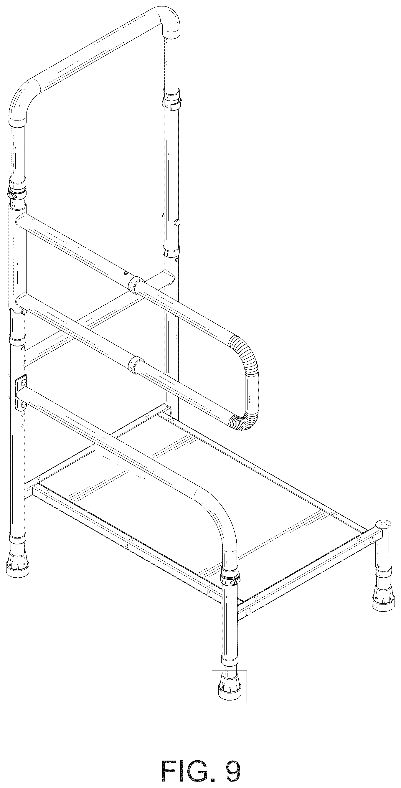 Patent USD1125606 Figure 9 – Bed step stool