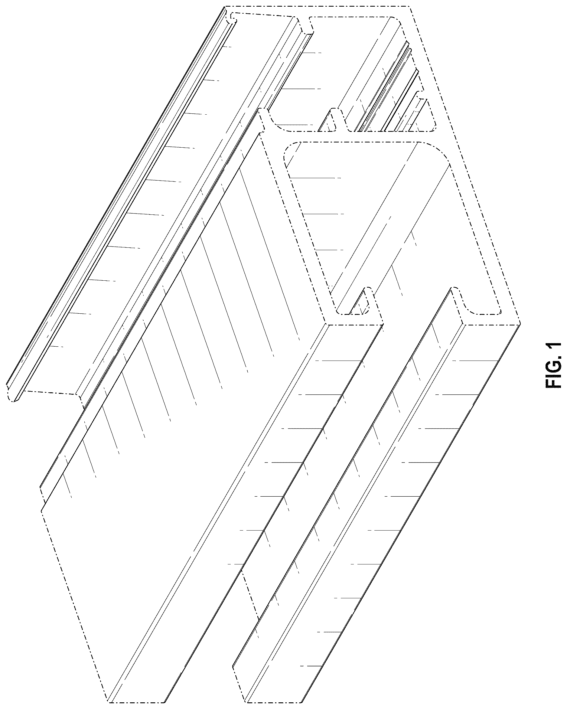 Patent USD1125608 — Rail for retractable screen — Figure 1