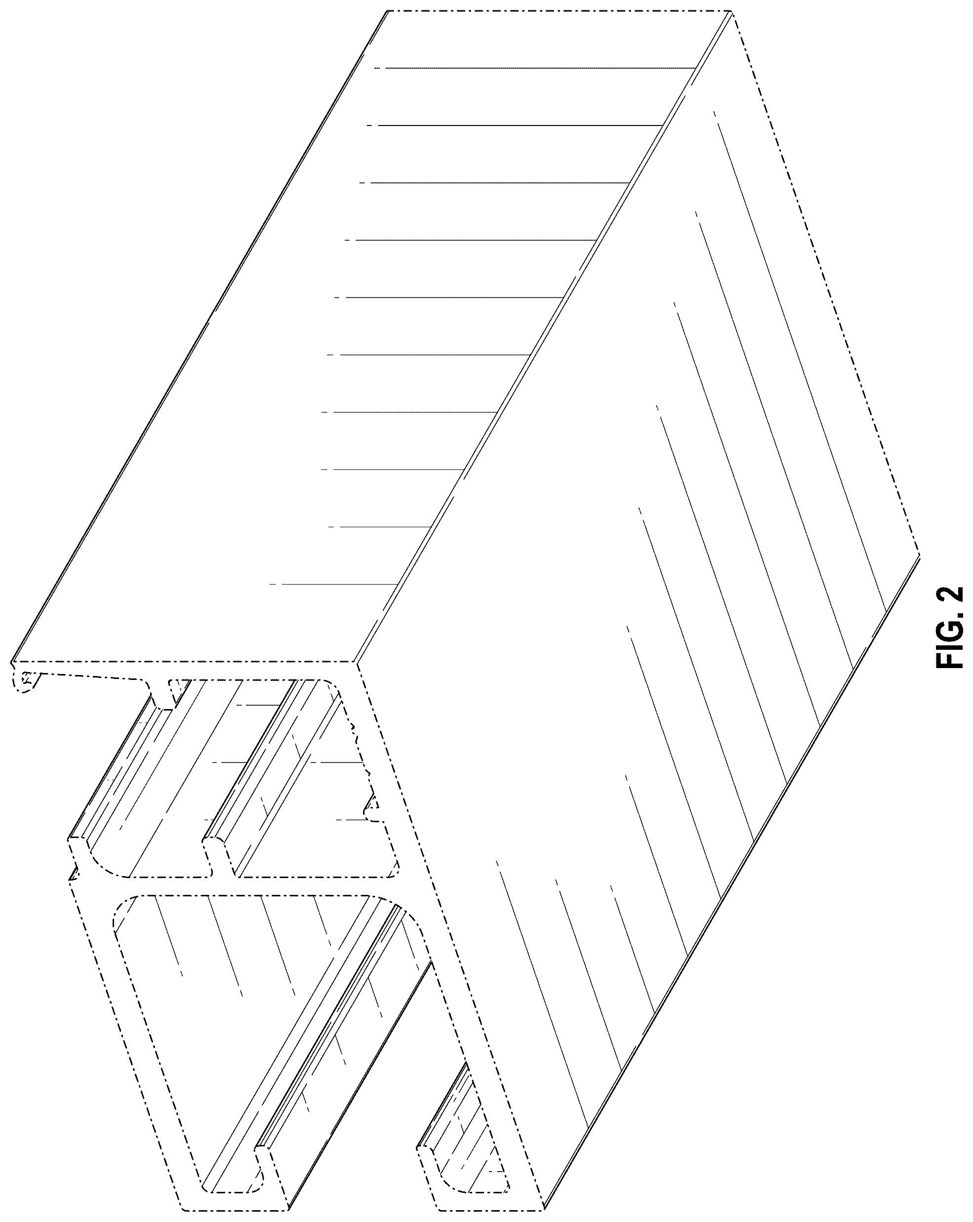 Patent USD1125608 Figure 2 – Rail for retractable screen