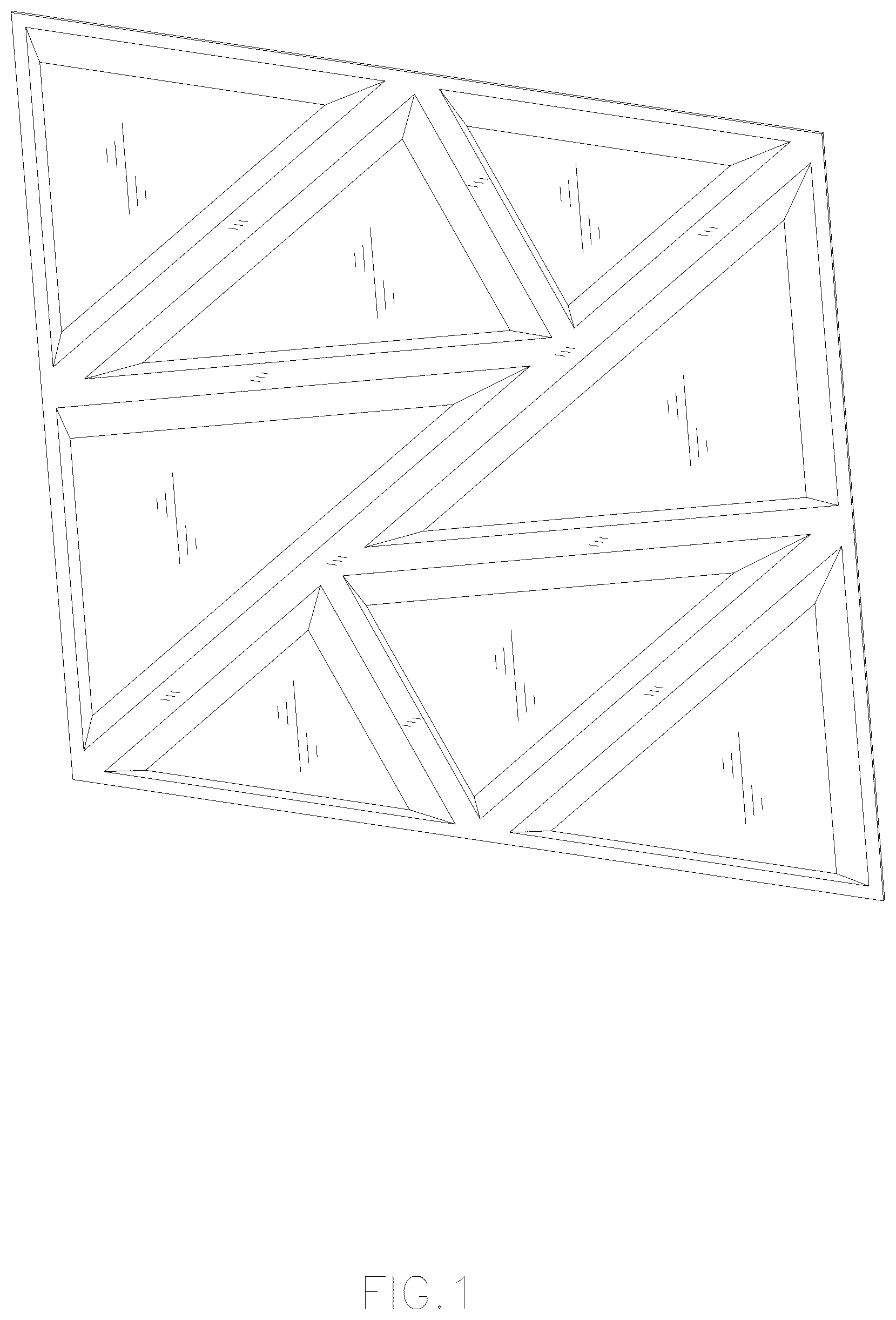Patent USD1125610 Figure 1 – Wall panel
