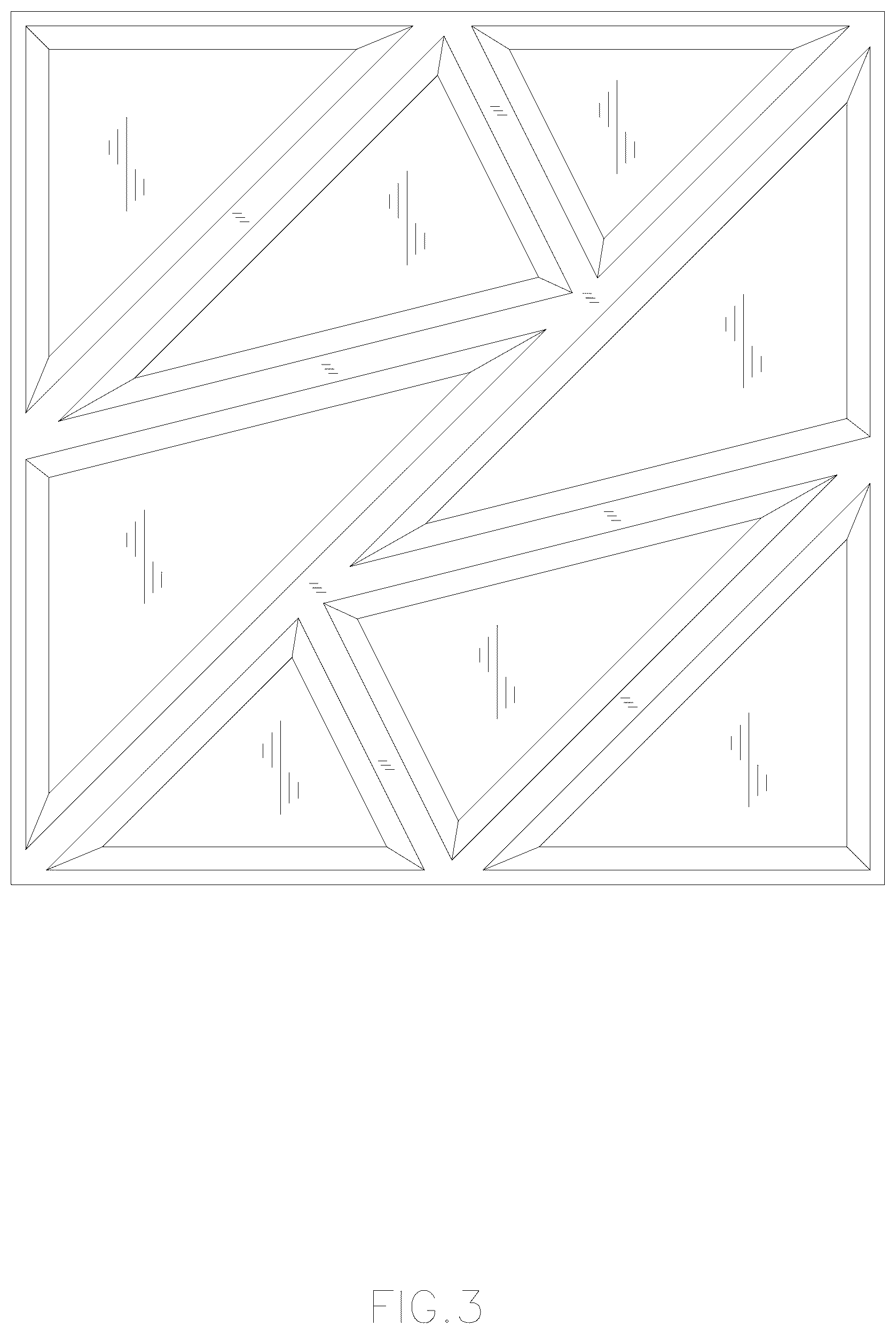 Patent USD1125610 Figure 3 – Wall panel