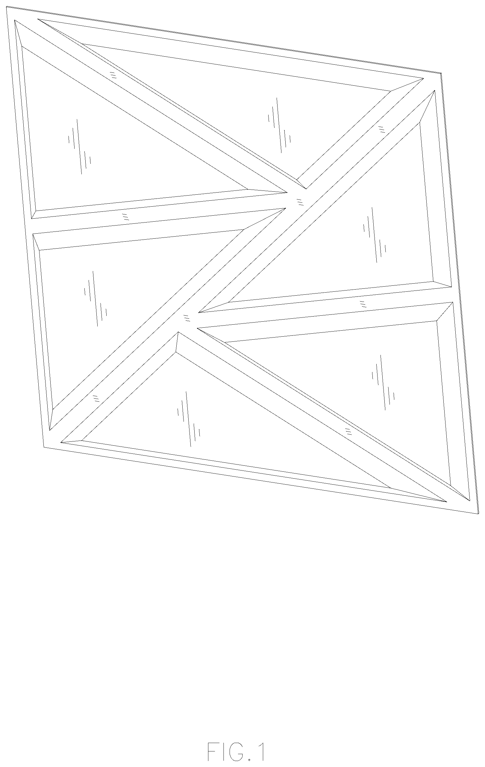 Patent USD1125611 Figure 1 – Wall panel