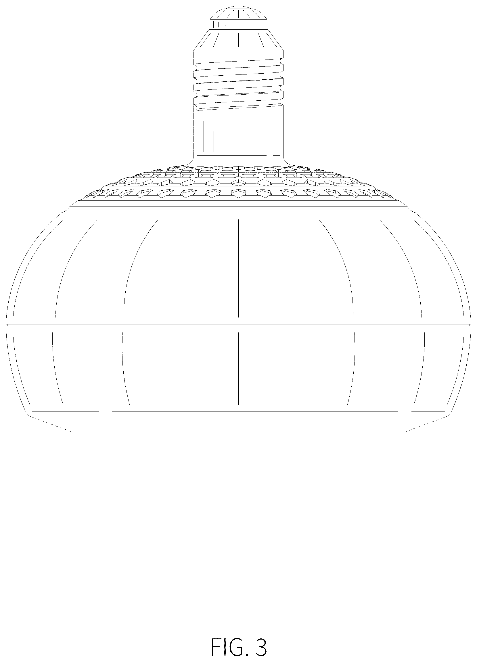 Patent USD1125616 Figure 3 – Heat lamp