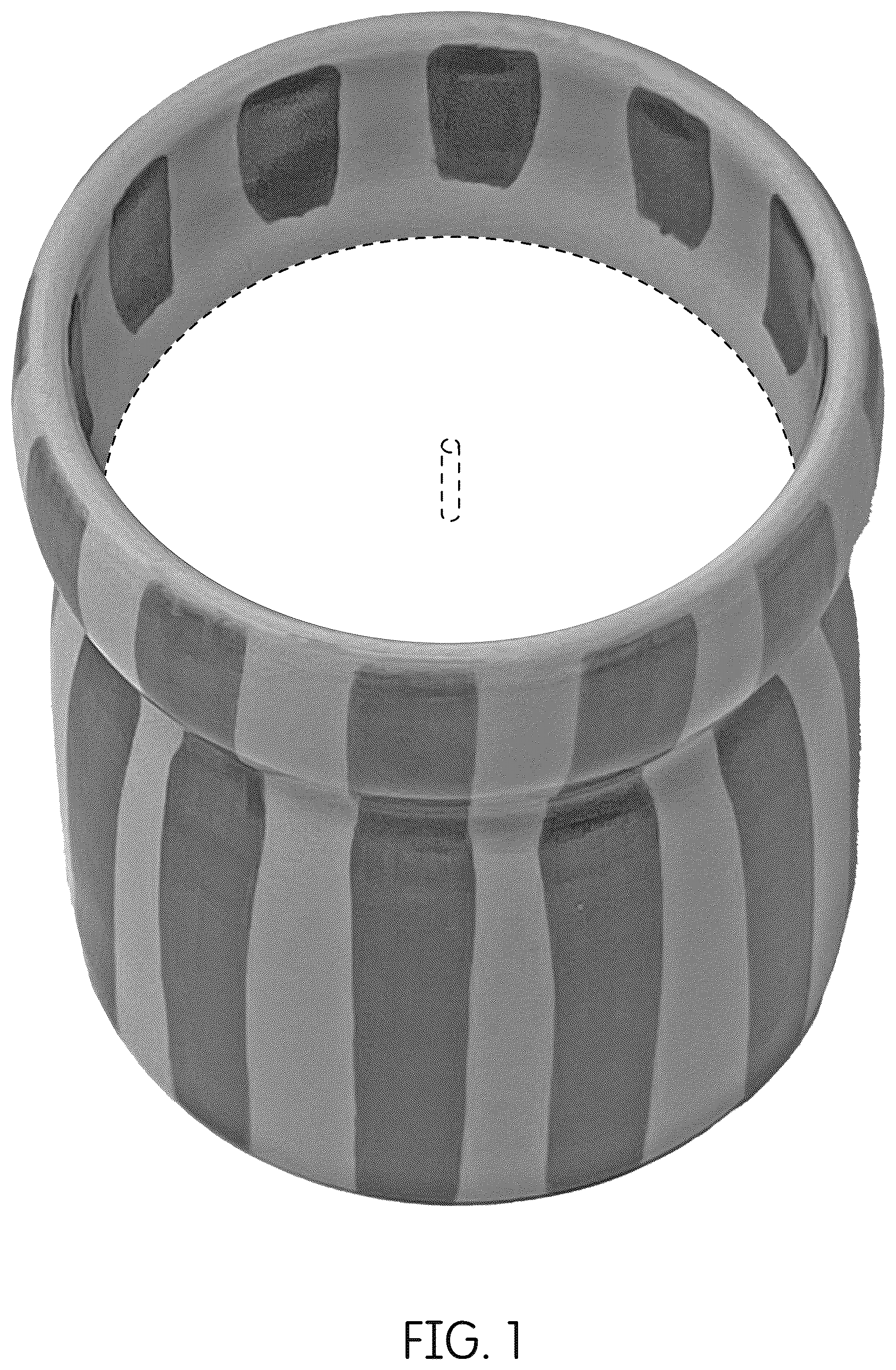 Patent USD1125618 Figure 1 – Vessel for a candle