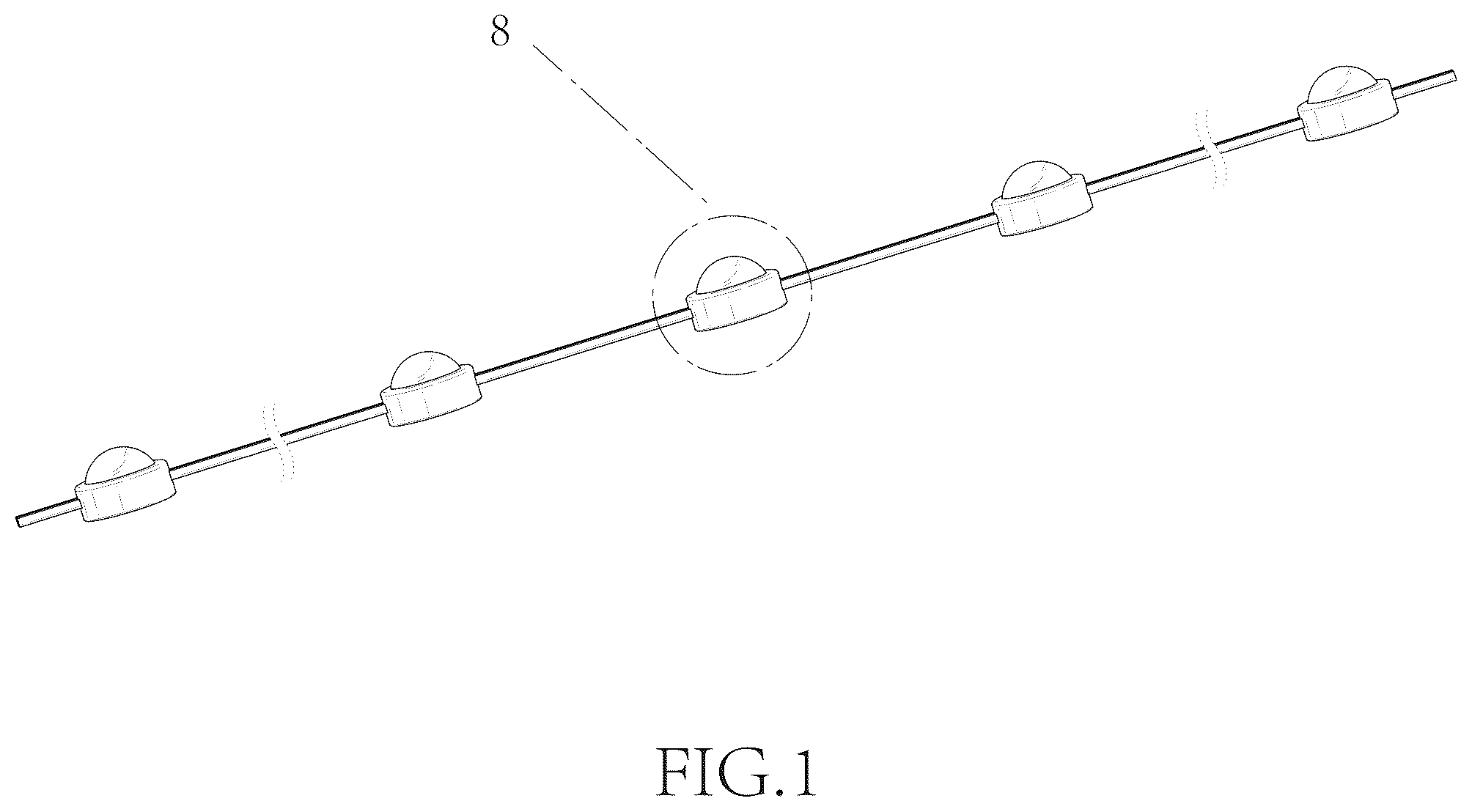 Patent USD1125620 Figure 1 – LED string lights