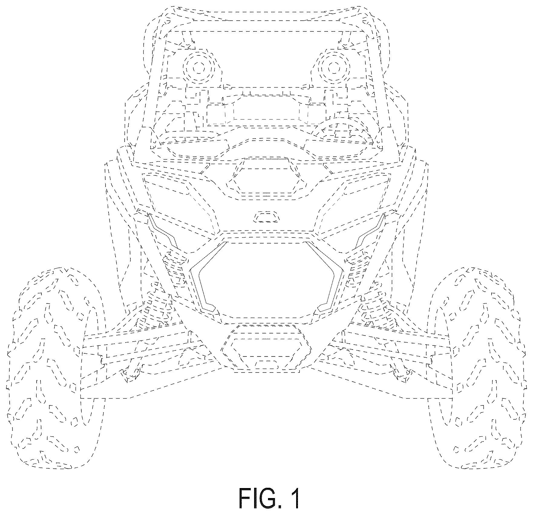 Patent USD1125624 Figure 1 – Light animation for headlights for an off-road vehicle