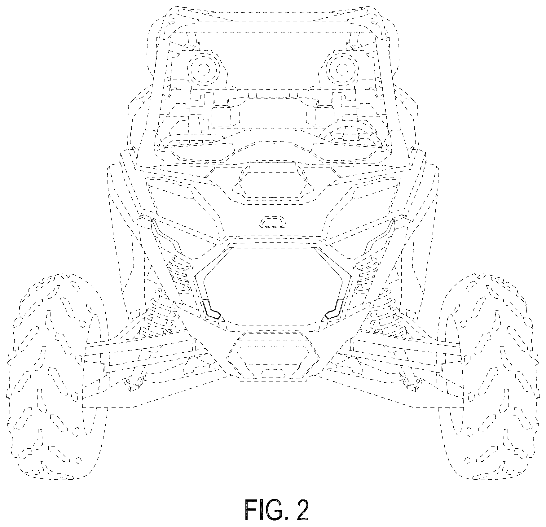 Patent USD1125624 Figure 2 – Light animation for headlights for an off-road vehicle