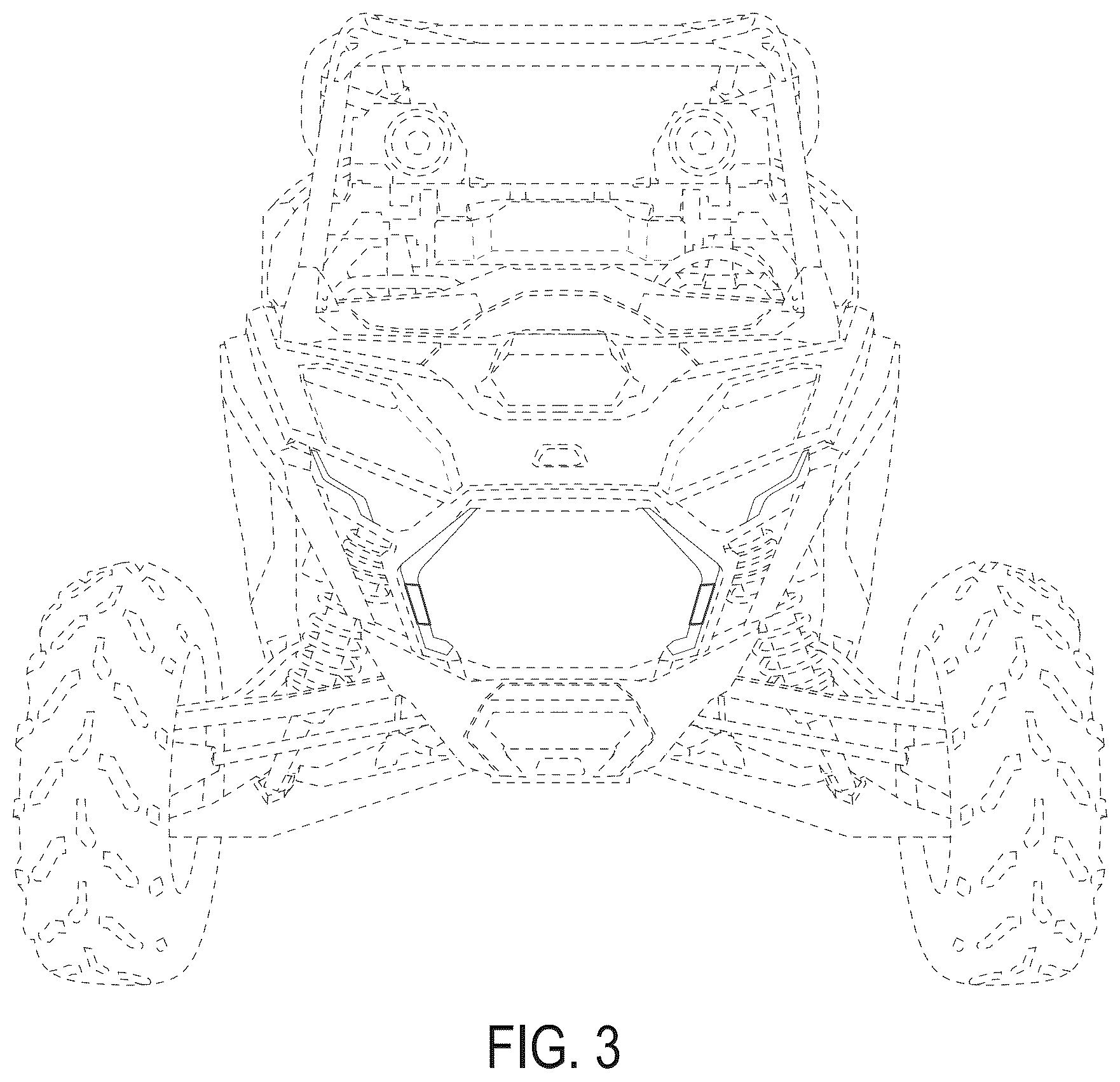 Patent USD1125624 Figure 3 – Light animation for headlights for an off-road vehicle