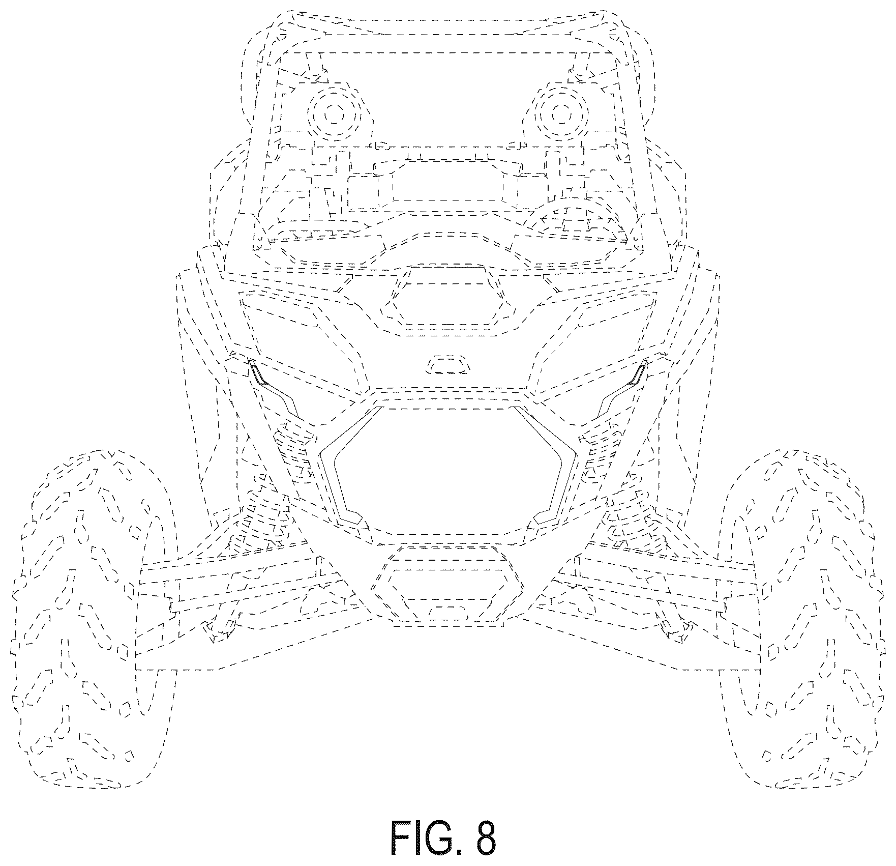 Patent USD1125624 Figure 8 – Light animation for headlights for an off-road vehicle