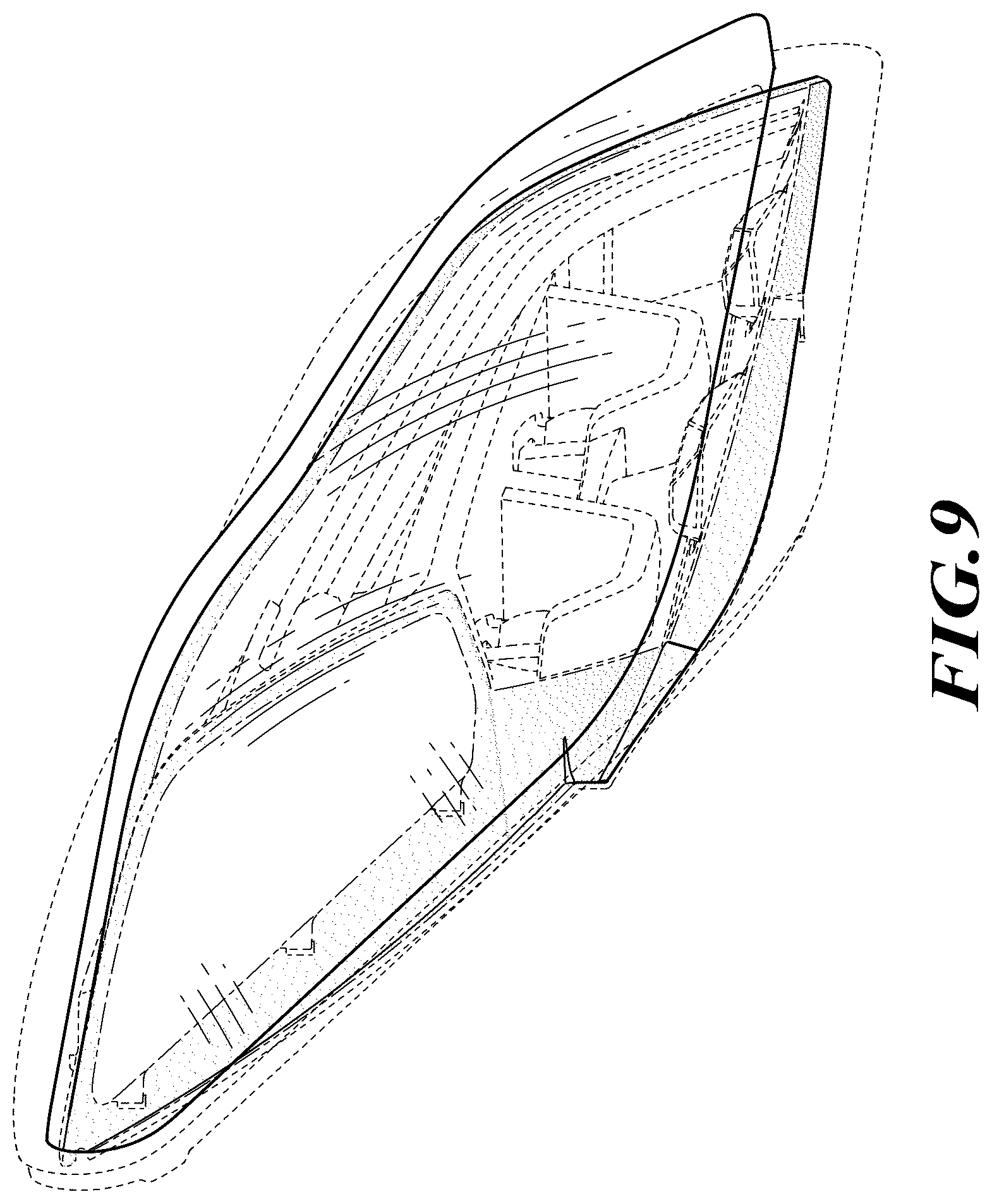 Patent USD1125625 Figure 9 – Headlamp bezel