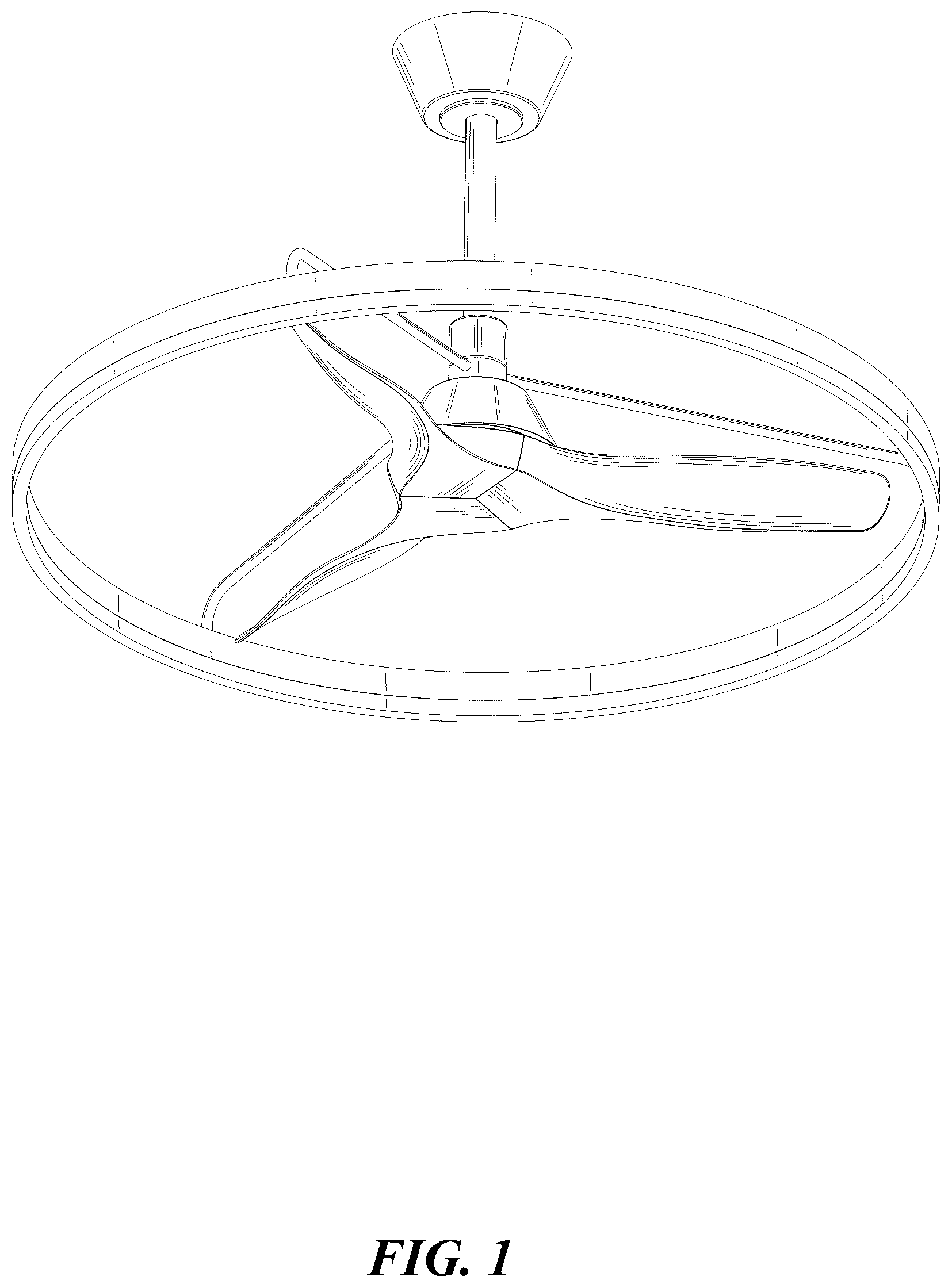 Patent USD1125637 Figure 1 – Fan lamp
