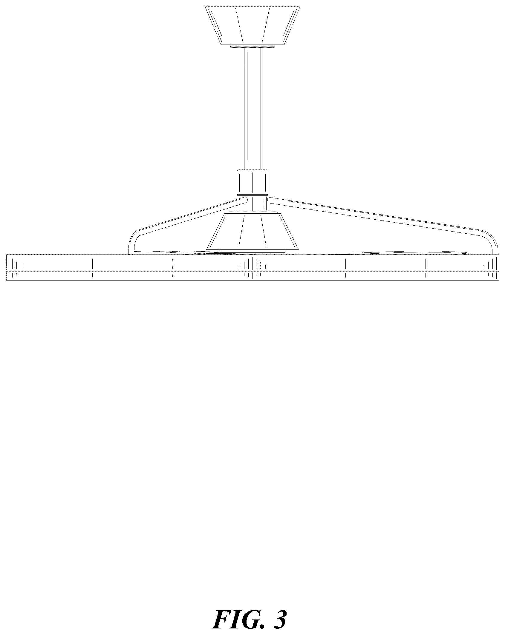 Patent USD1125637 Figure 3 – Fan lamp