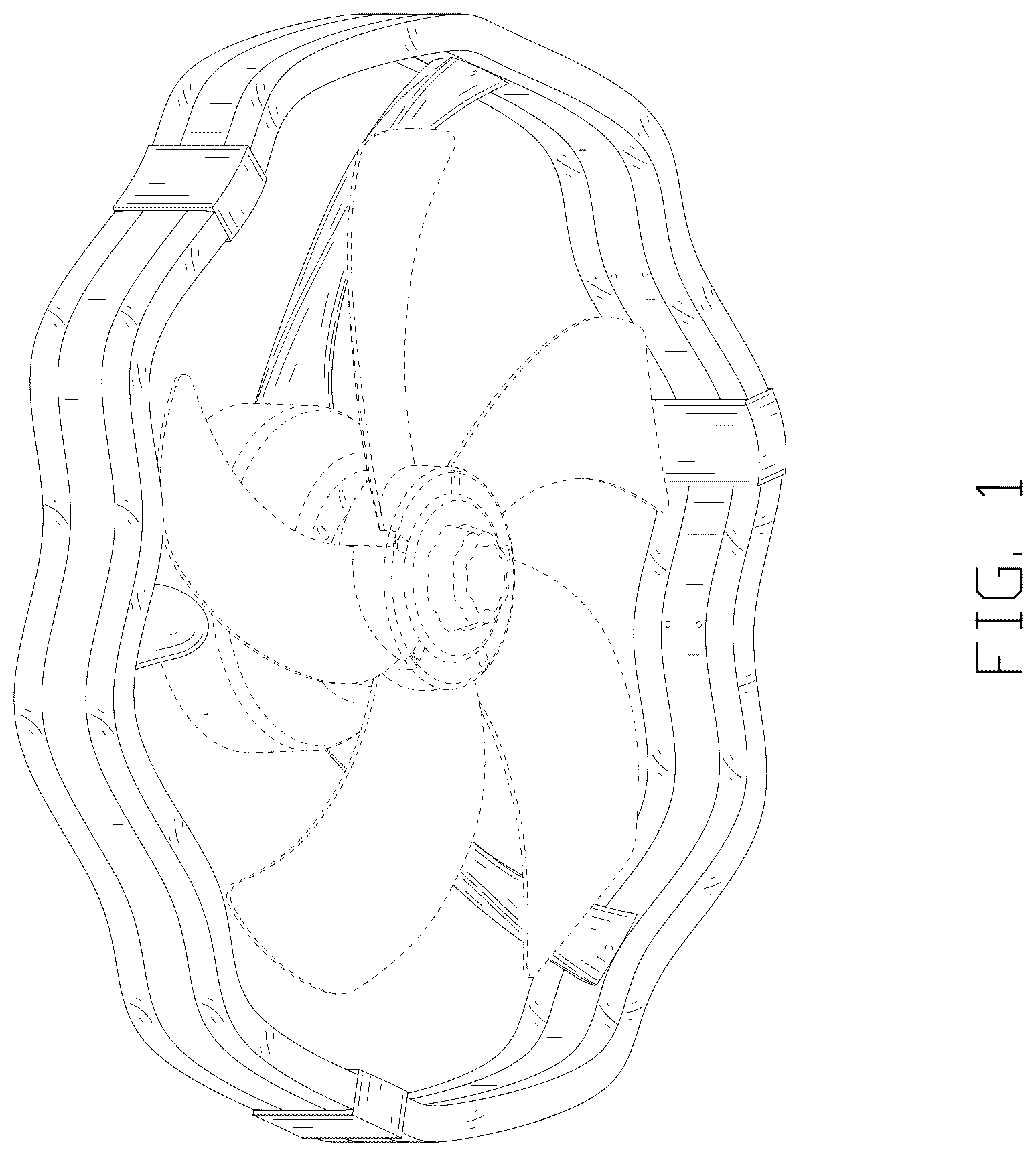 Patent USD1125638 — Ceiling fan with light — Figure 1