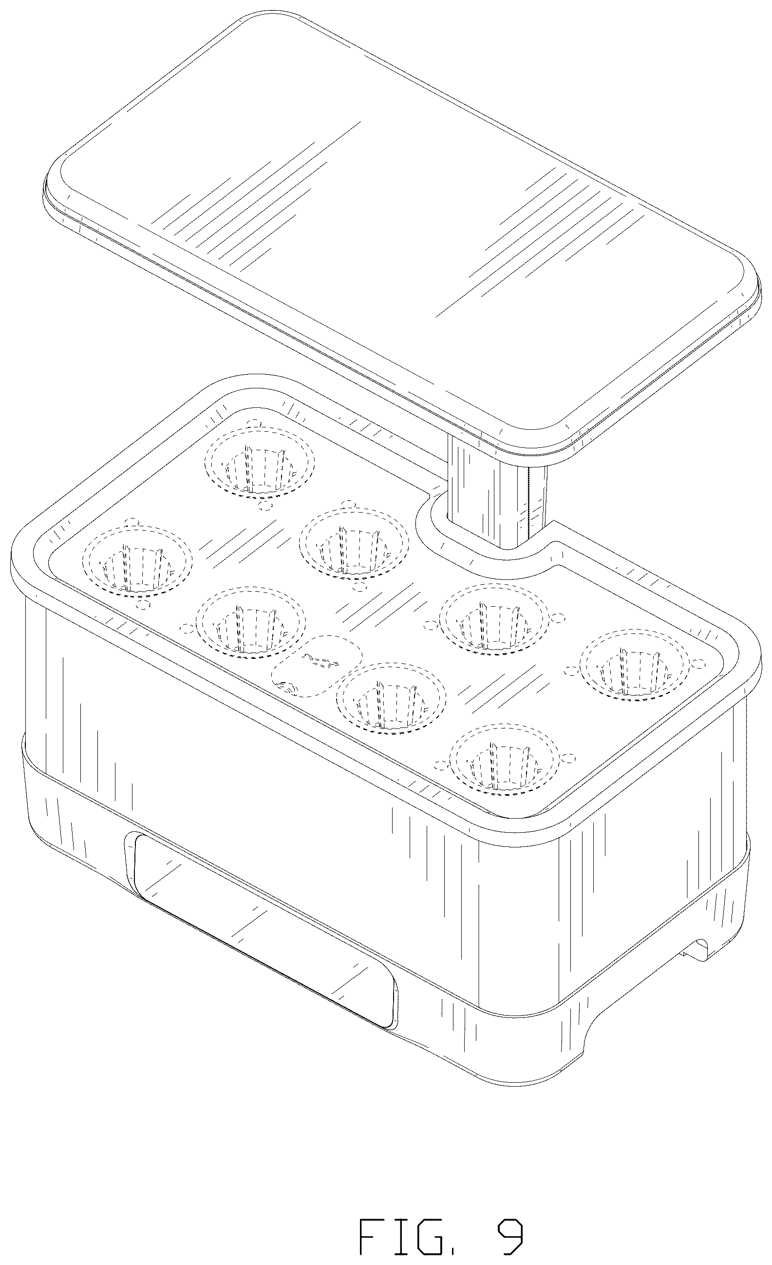 Patent USD1125639 Figure 9 – Plant growing light