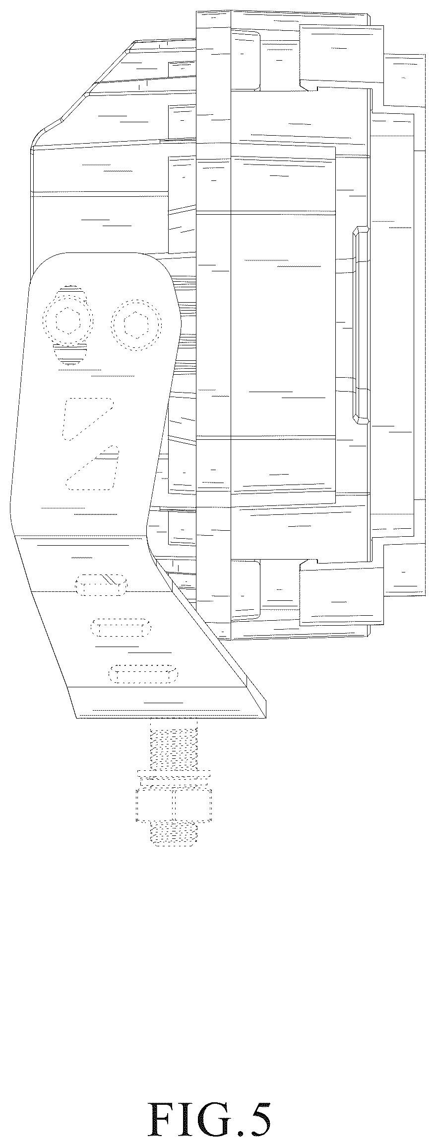 Patent USD1125640 Figure 5 – Work light