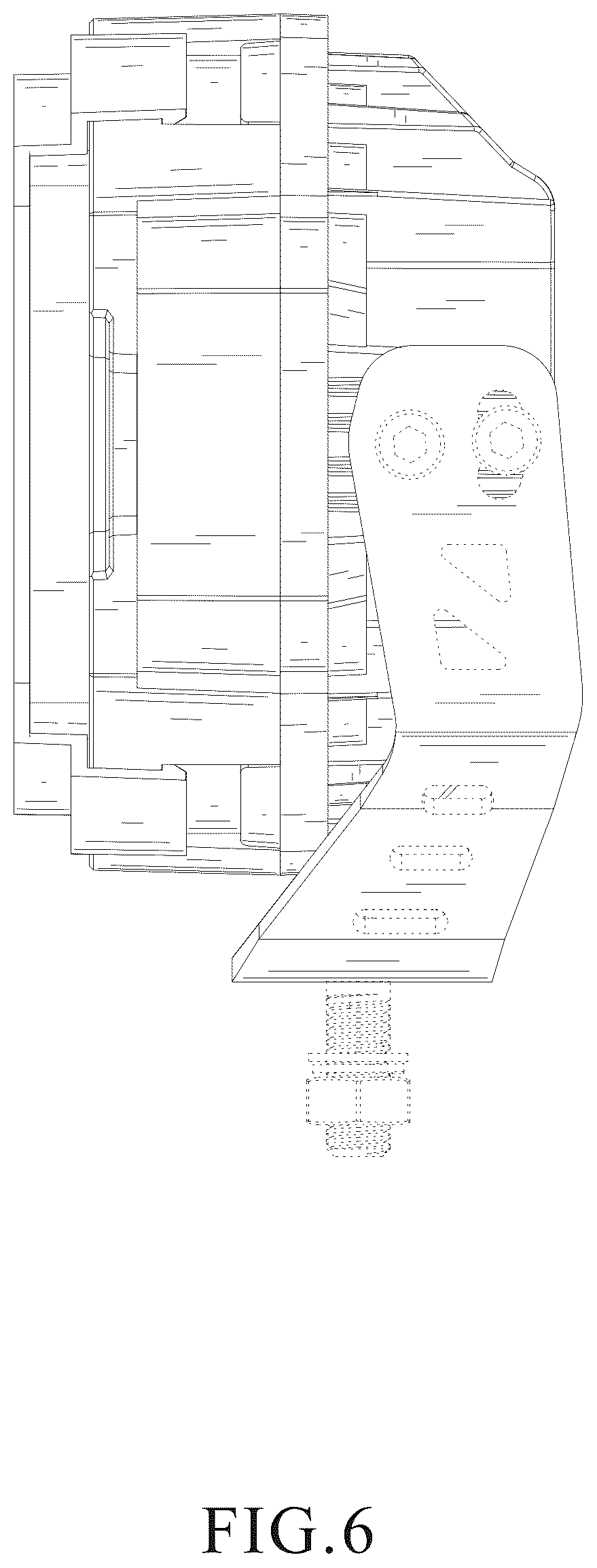 Patent USD1125640 Figure 6 – Work light