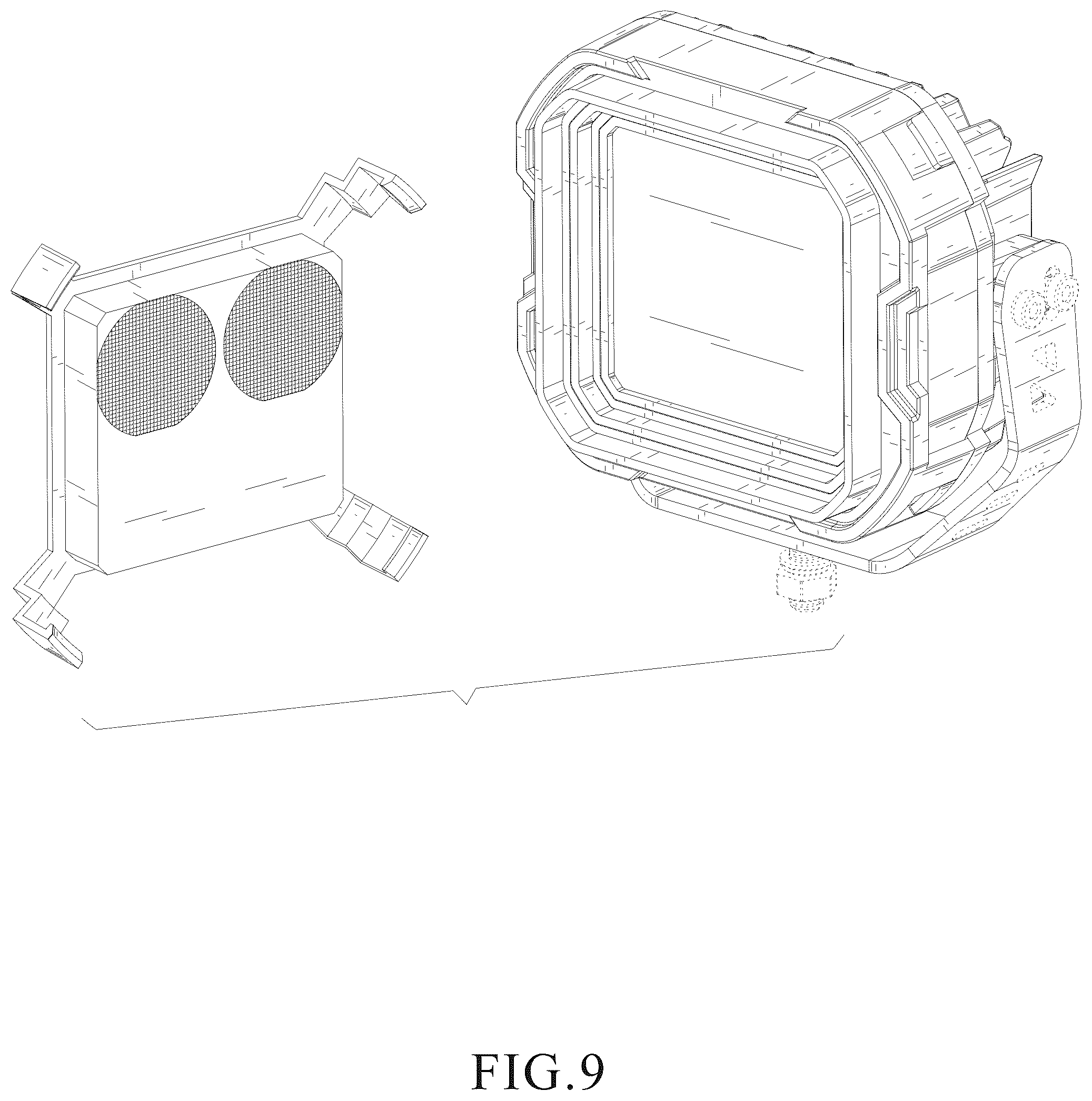 Patent USD1125640 Figure 9 – Work light
