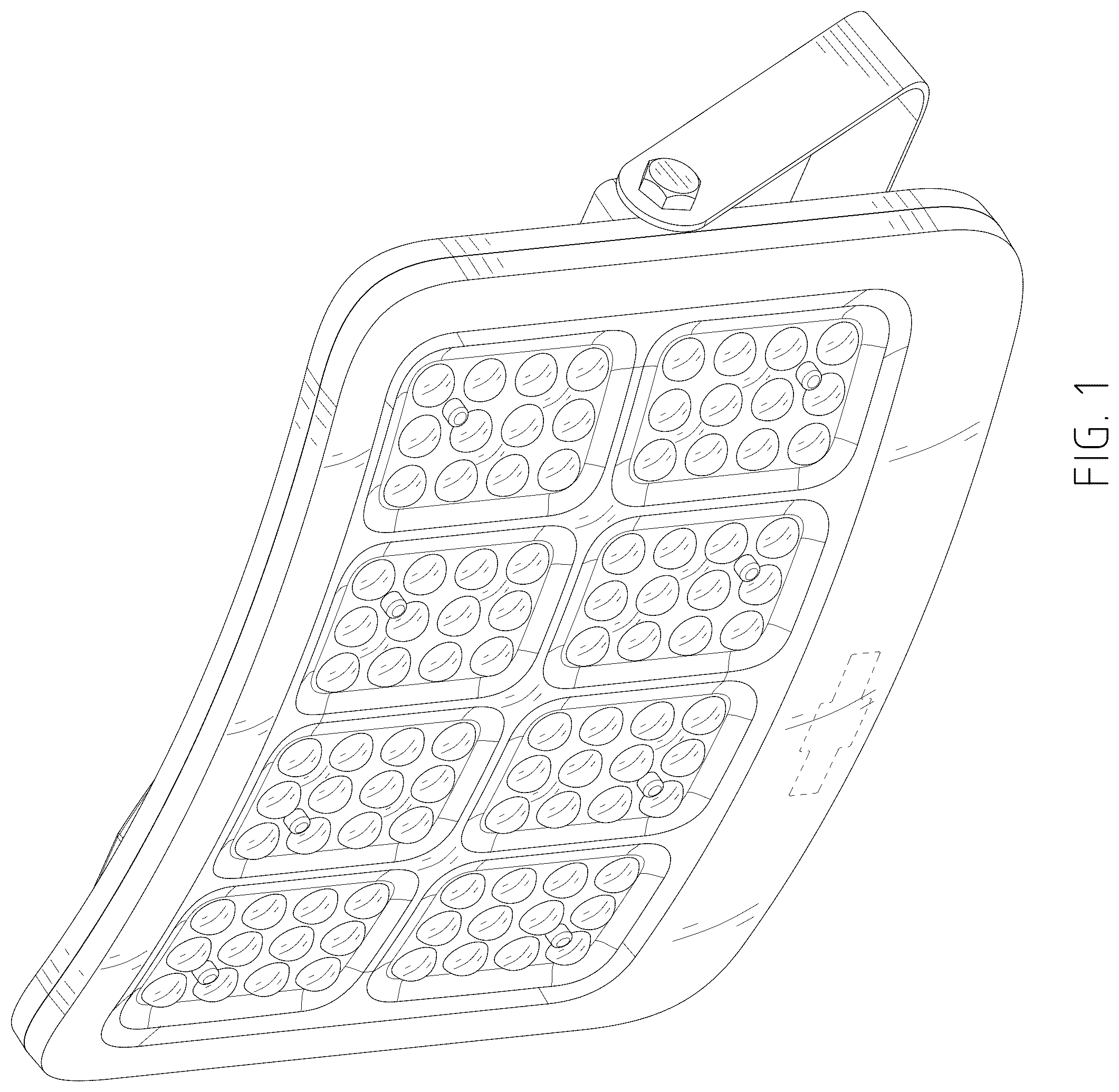 Patent USD1125643 Figure 1 – Solar floodlight
