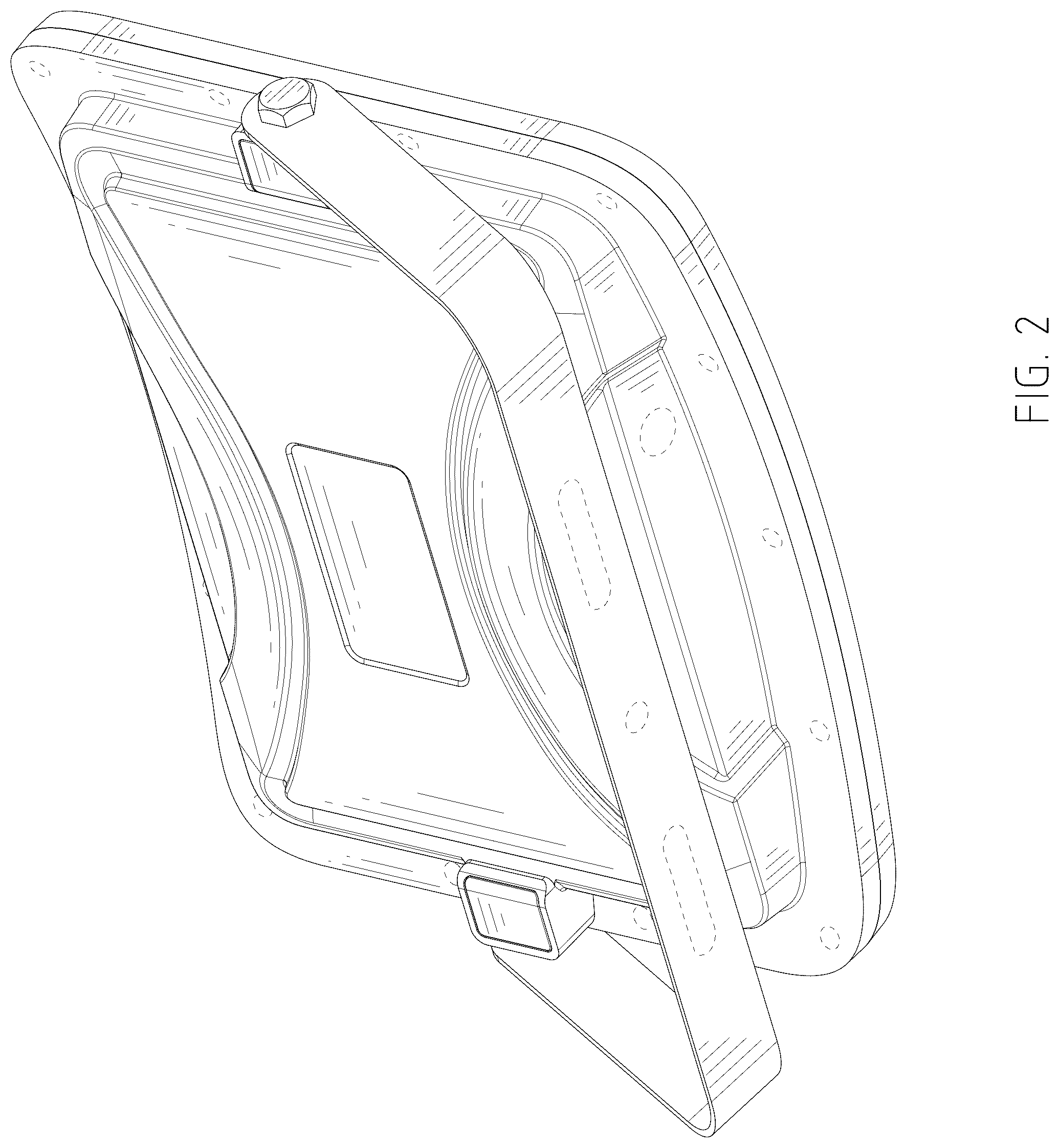 Patent USD1125643 Figure 2 – Solar floodlight