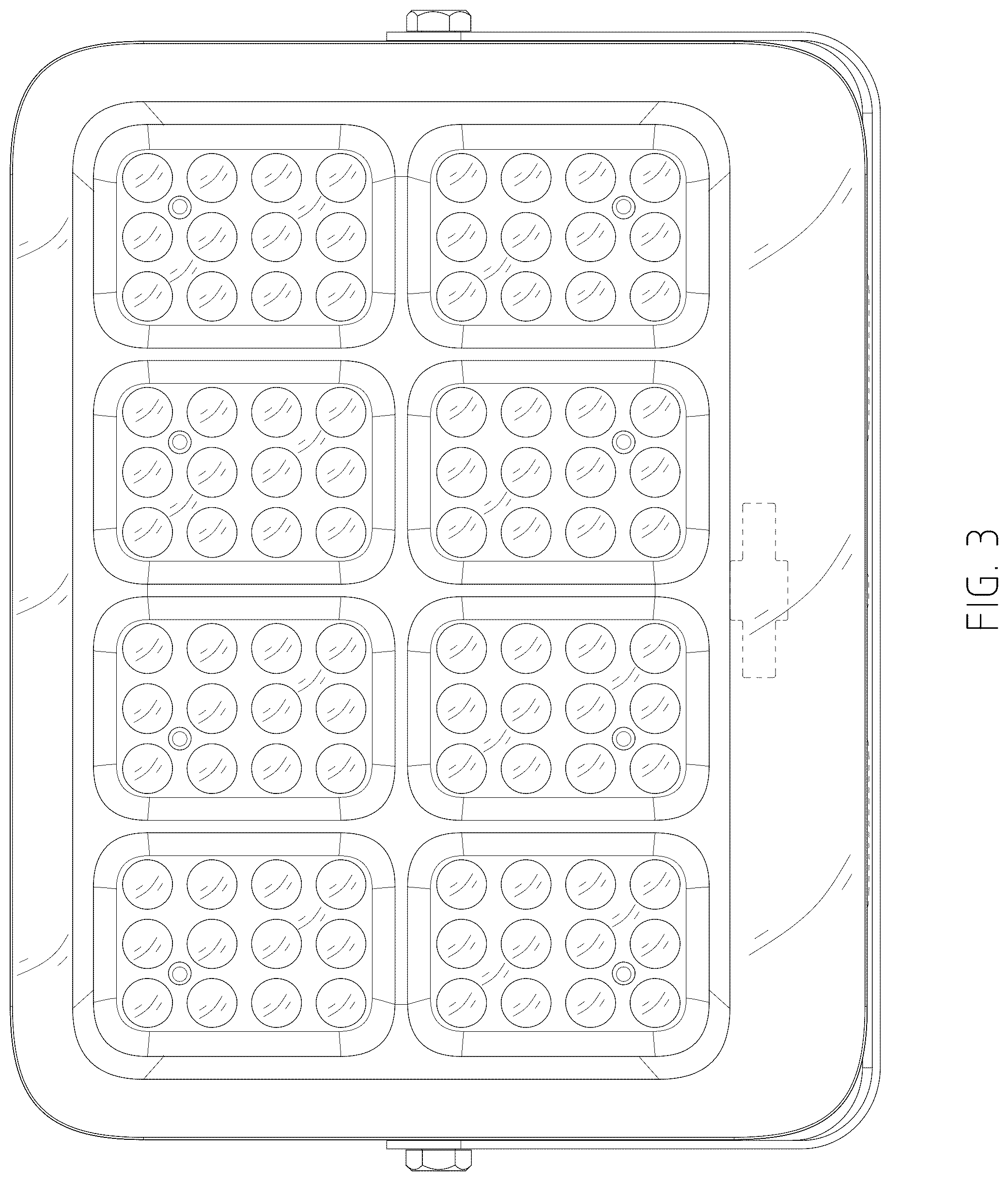 Patent USD1125643 Figure 3 – Solar floodlight