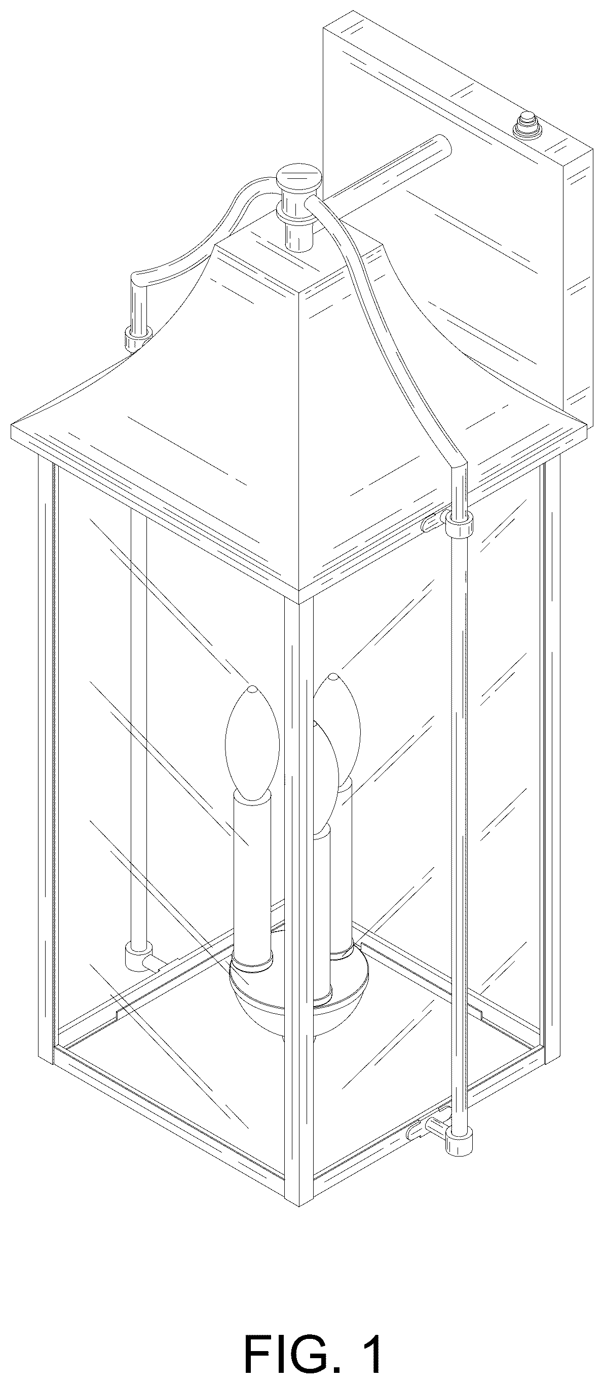 Patent USD1125658 Figure 1 – Outdoor wall light