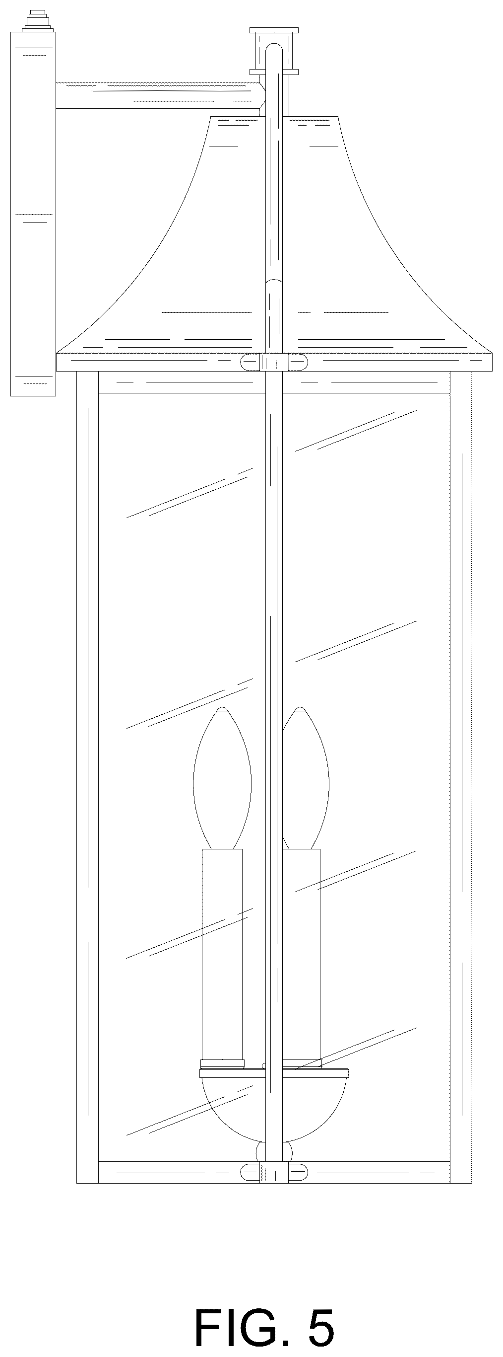 Patent USD1125658 Figure 5 – Outdoor wall light