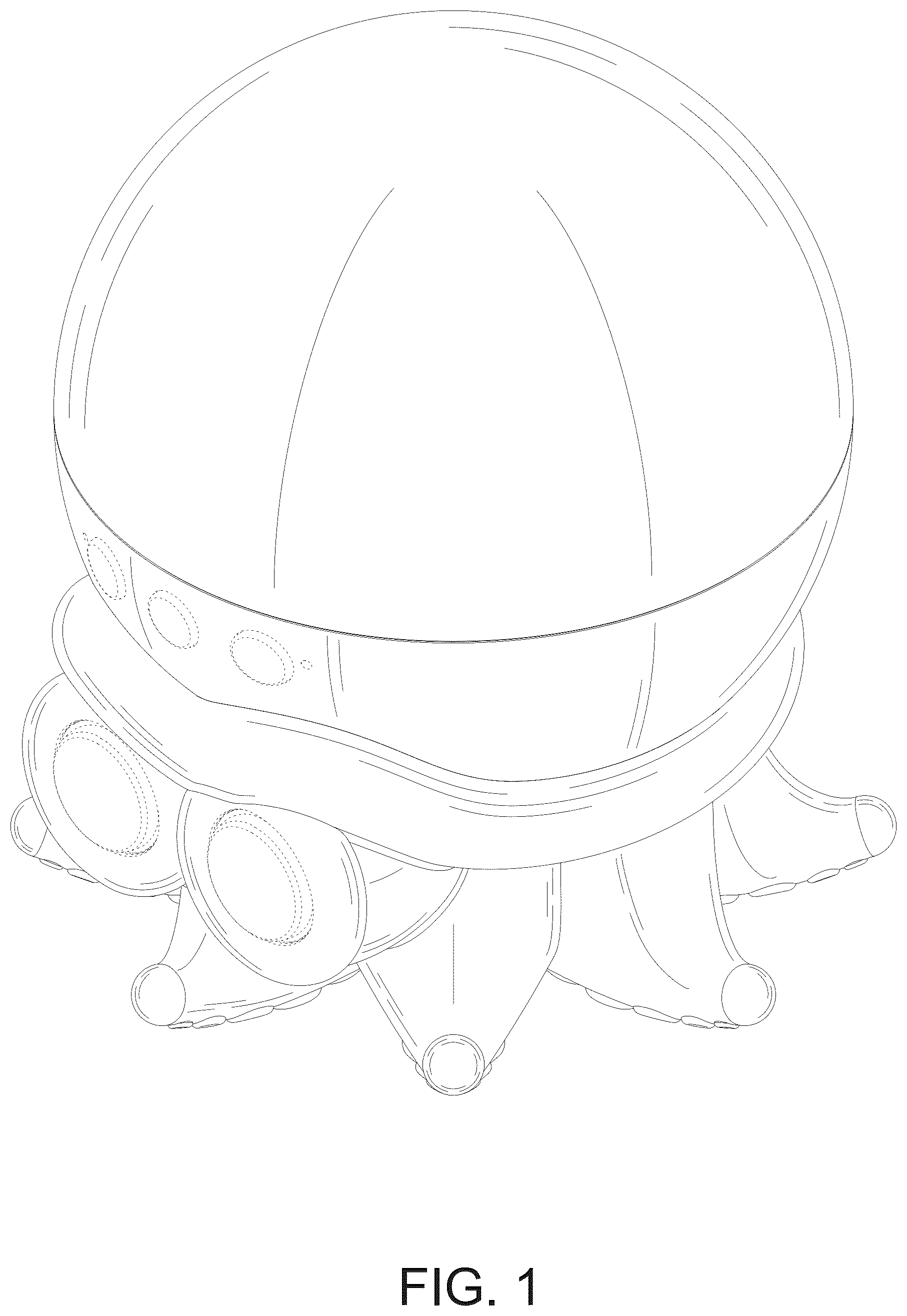 Patent USD1125660 Figure 1 – Octopus shaped projection lamp