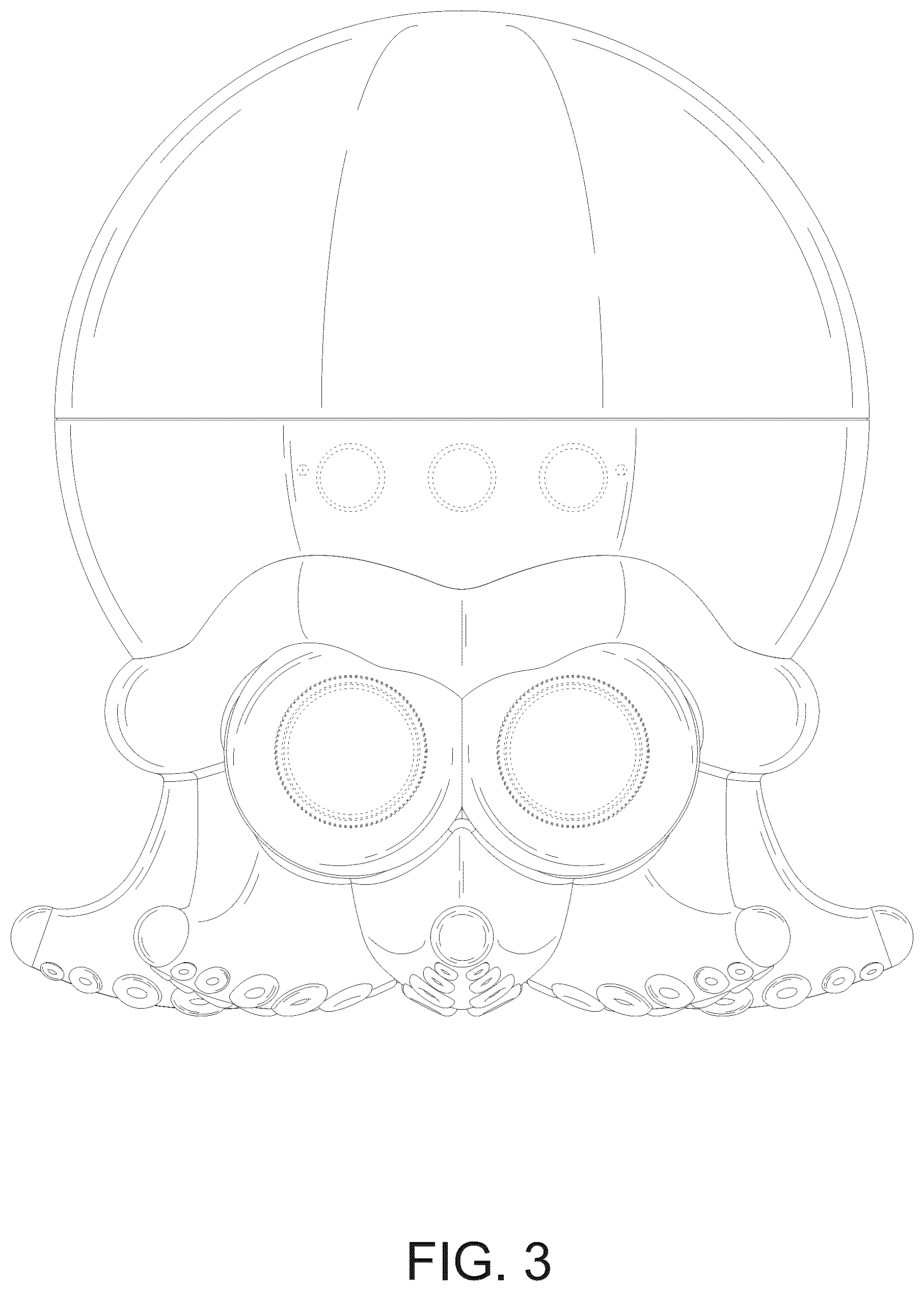 Patent USD1125660 Figure 3 – Octopus shaped projection lamp