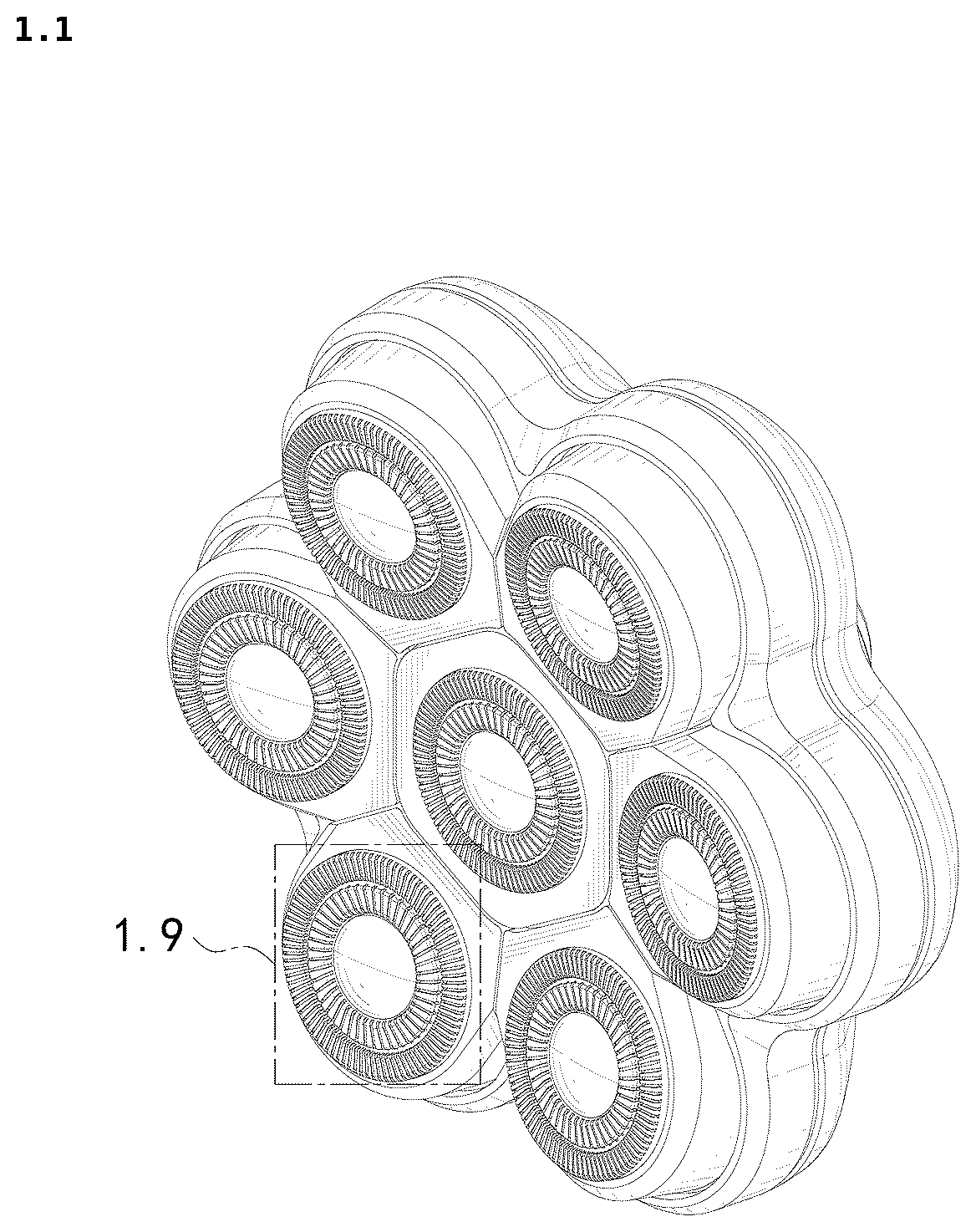 Patent USD1125687 — Electric shaver replacement head — Figure 1