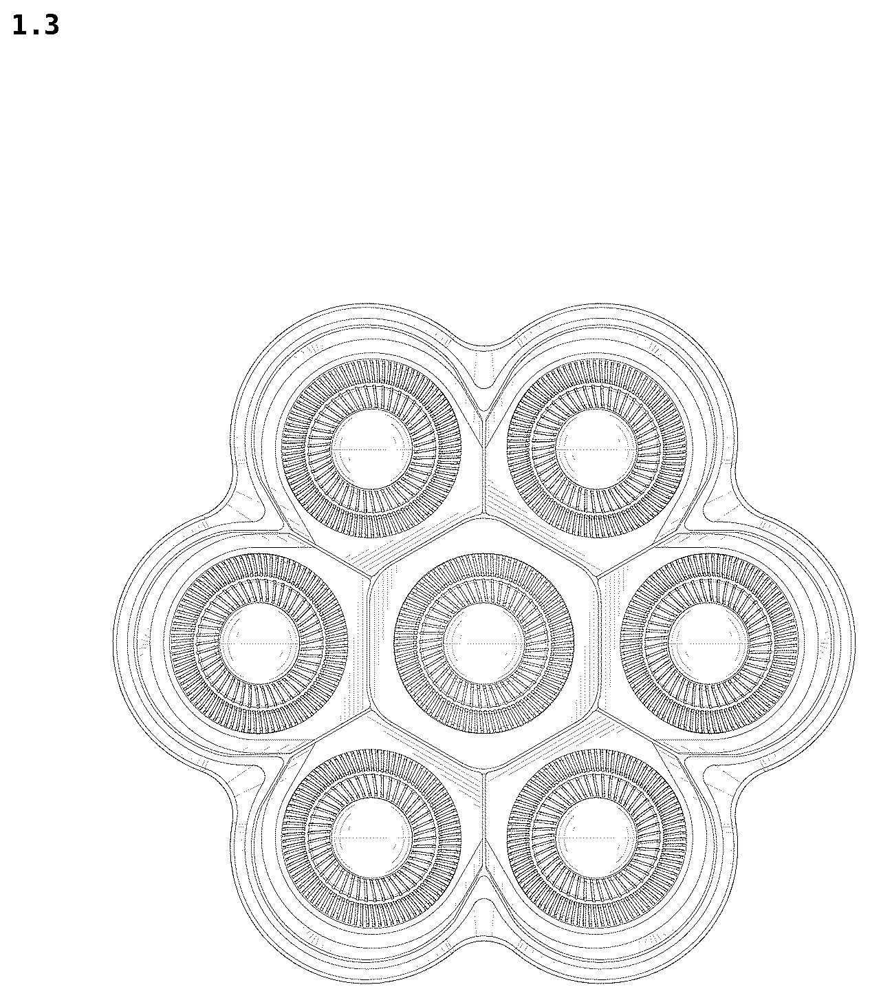 Patent USD1125687 Figure 3 – Electric shaver replacement head