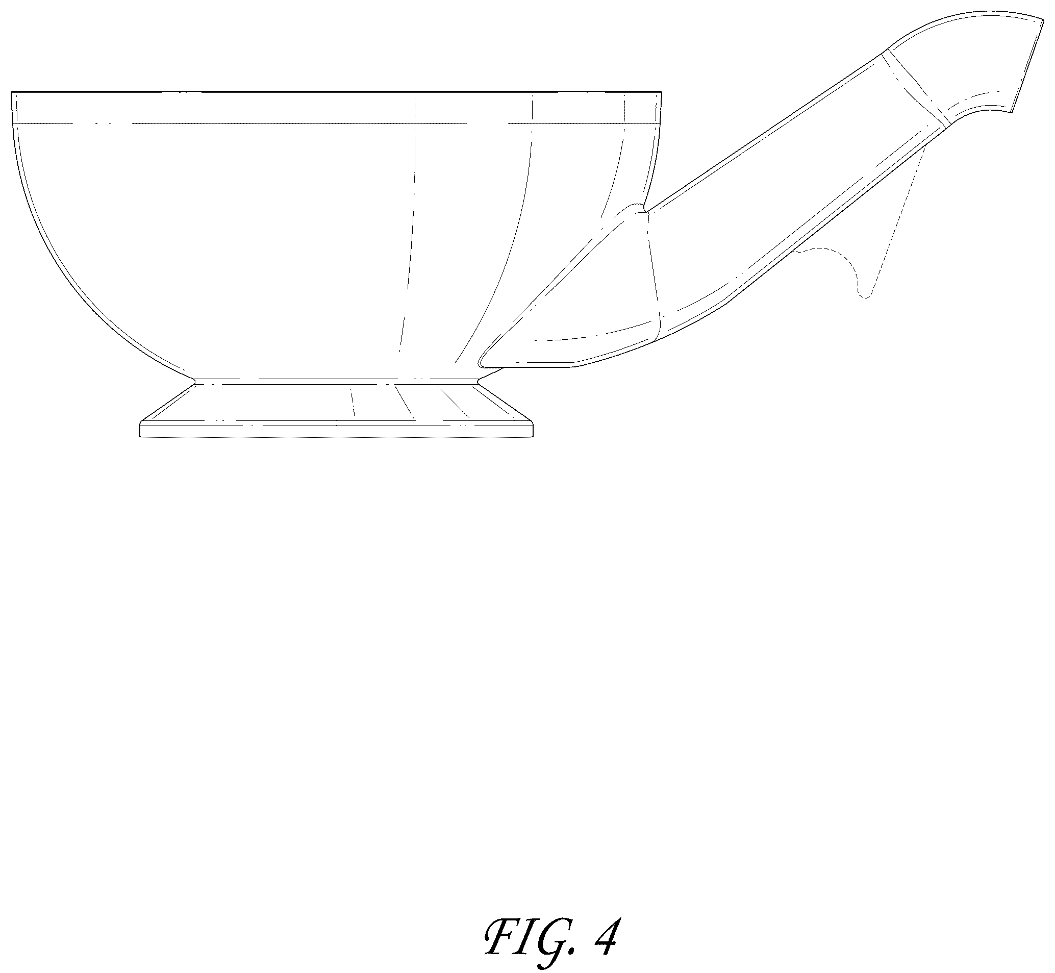 Patent USD1125696 Figure 4 – Bowl with spout