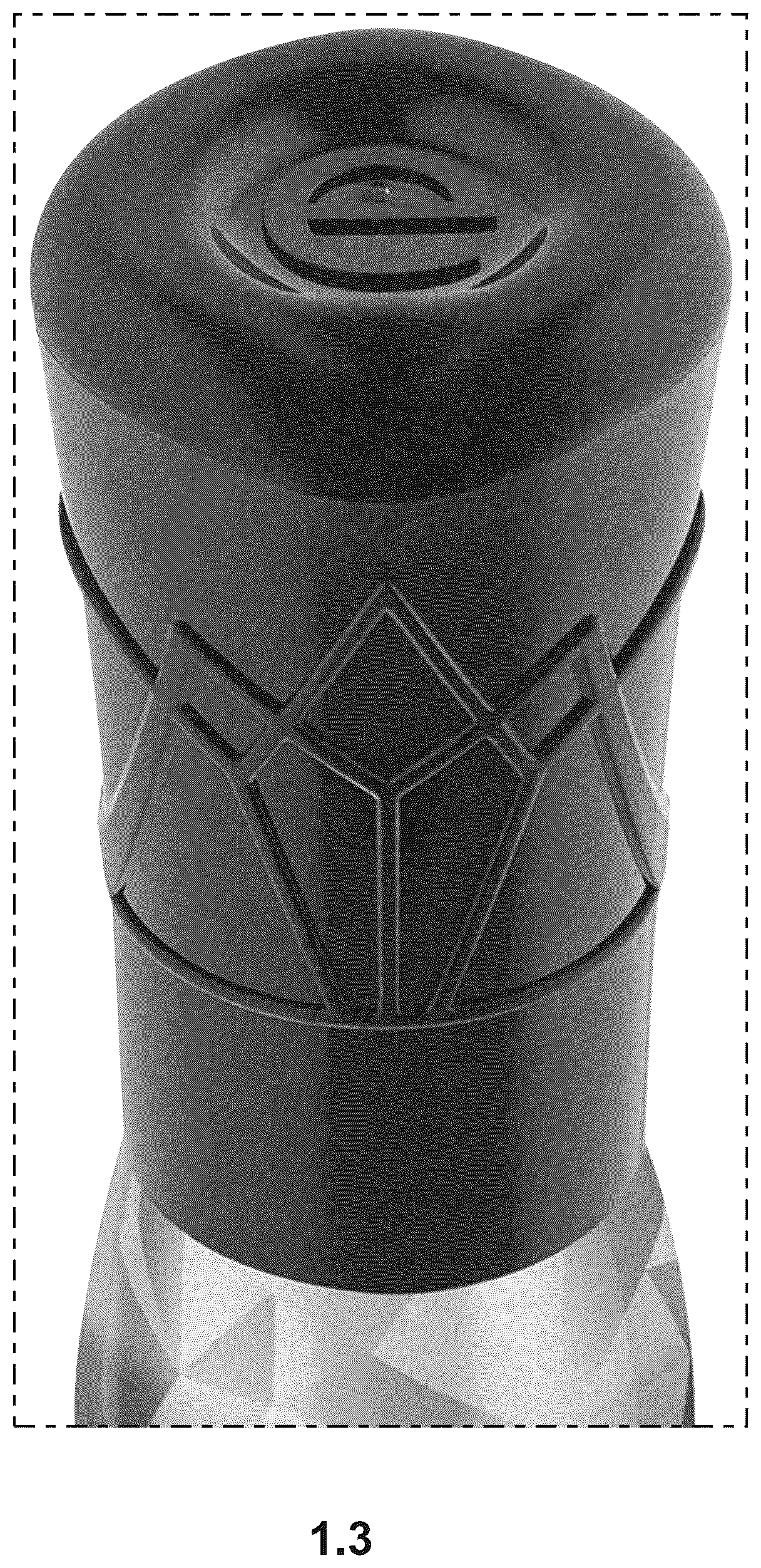 Patent USD1125698 Figure 3 – Mascara tube with cap and label