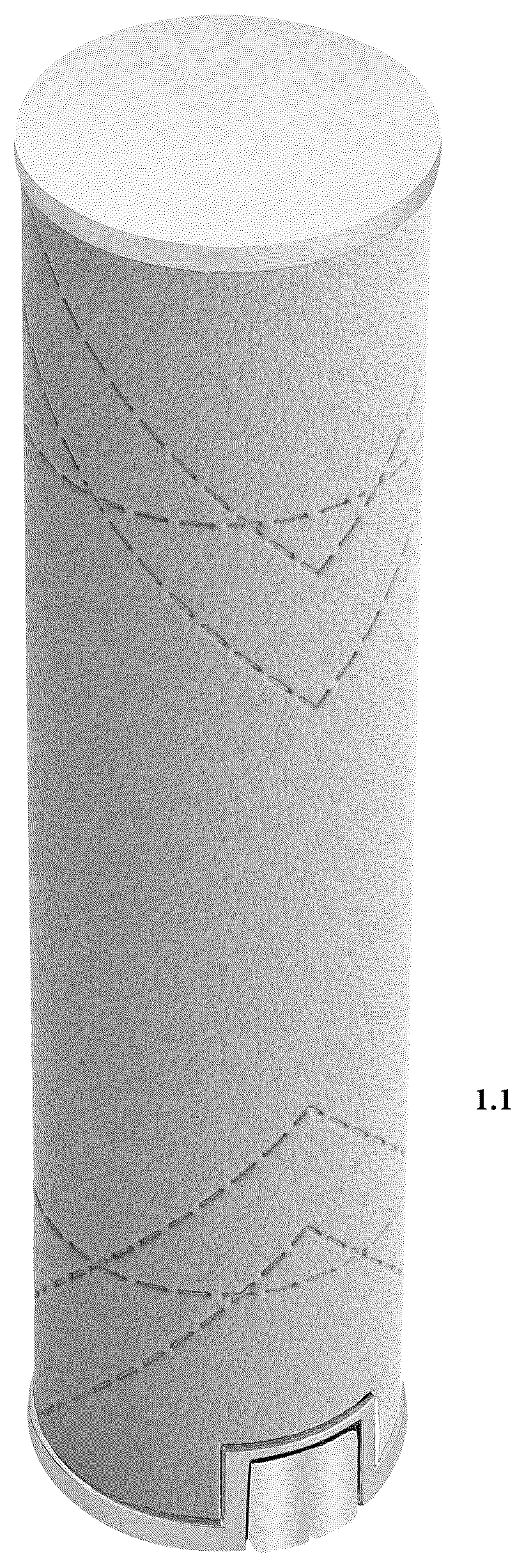 Patent USD1125700 Figure 1 – Lipstick tube